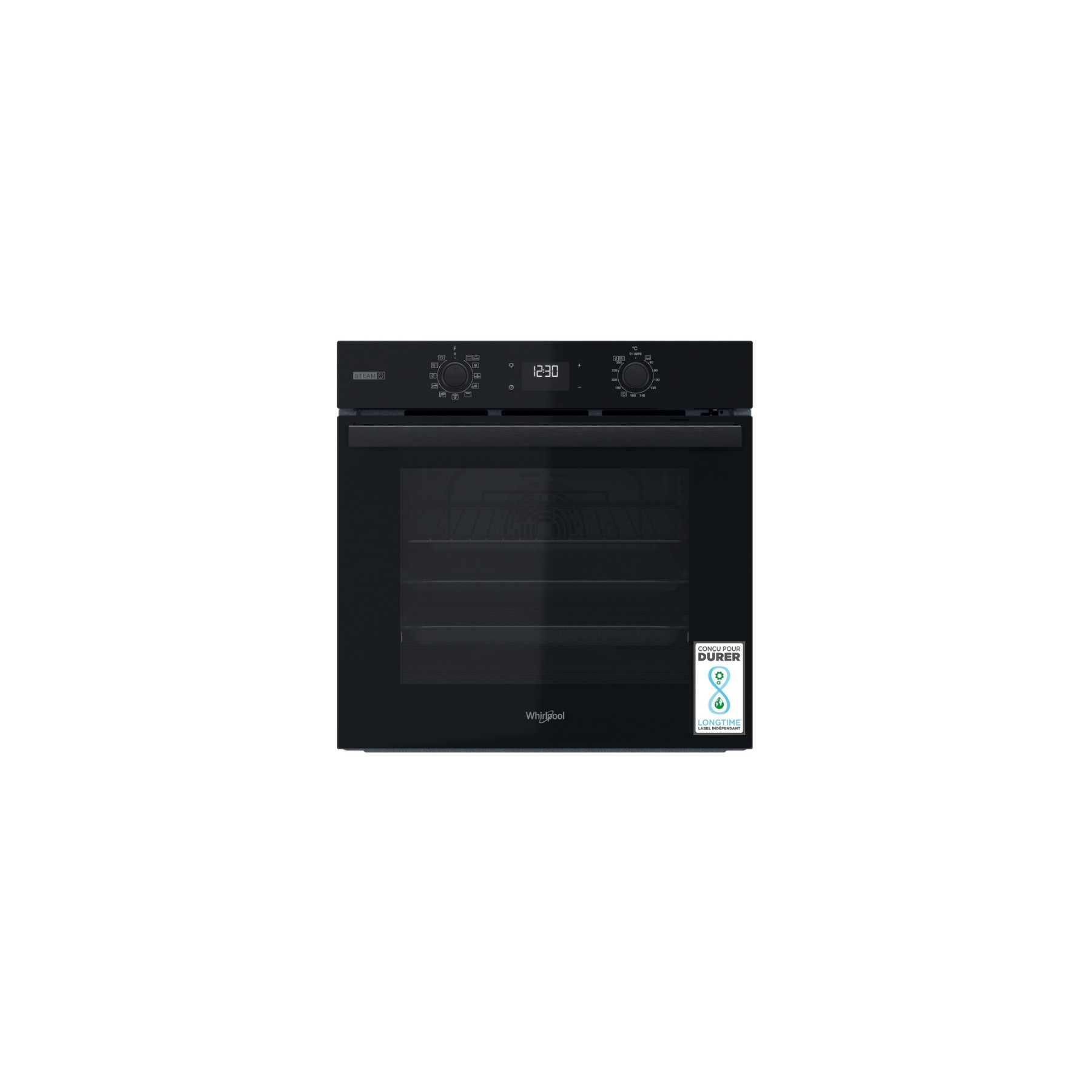 Four encastrable WHIRLPOOL OMSR58RU0B - Pyrolyse - Chaleur pulsée - Porte froide - noir Matt