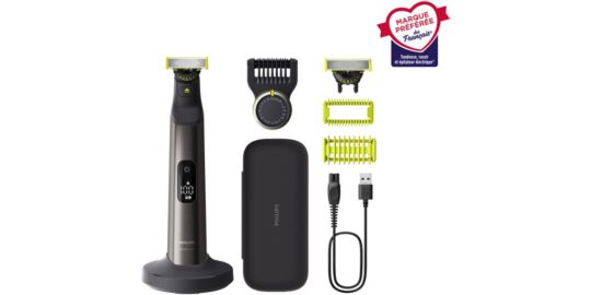 Tondeuse multi usages PHILIPS OneBlade QP6652/61, molette réglable, 20 hauteurs de coupe, précision 0,4 mm, autonomie 120 mn