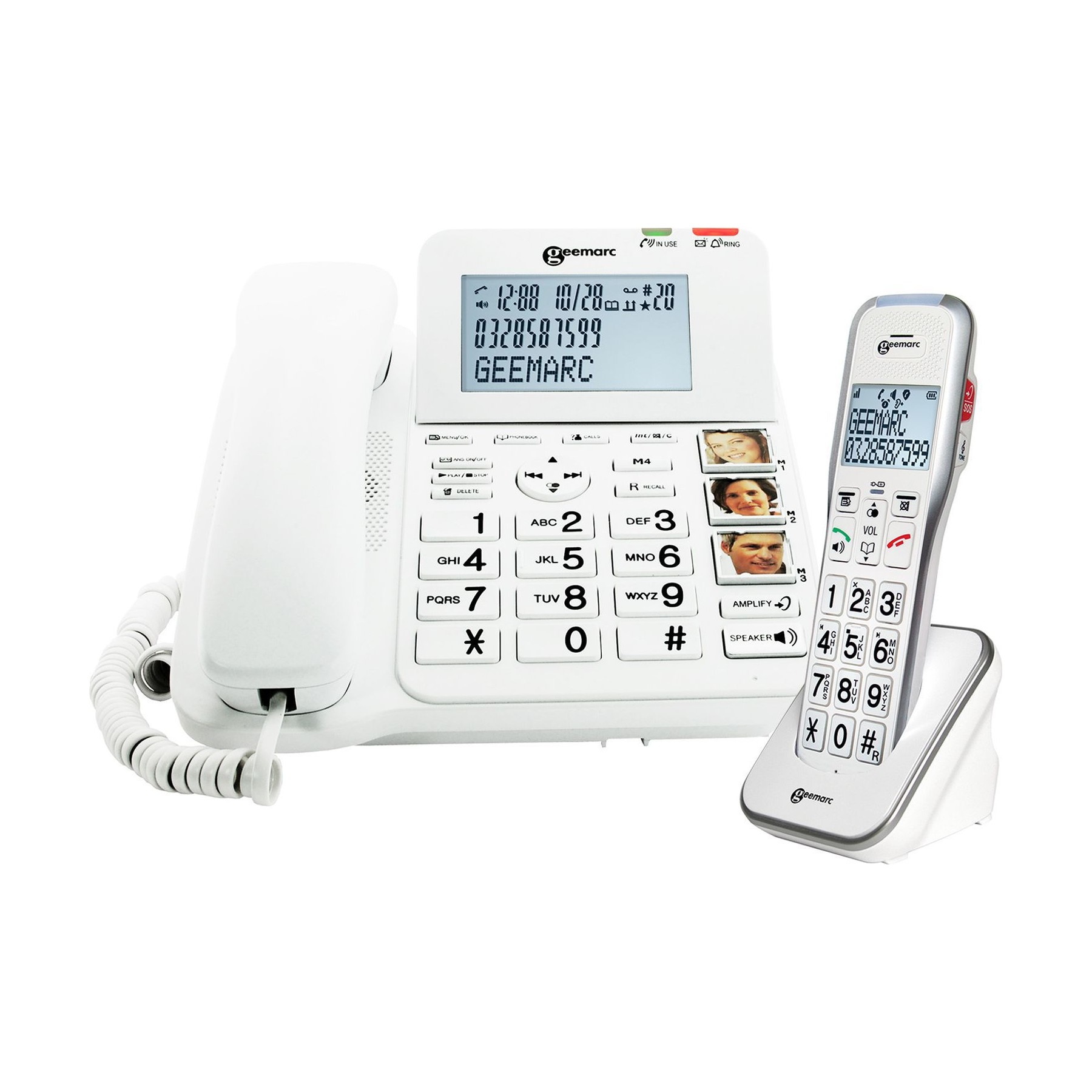 Téléphone filaire GEEMARC Amplidect Combi 595 Geemarc Téléphone Se