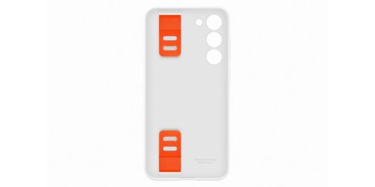 Coque SAMSUNG S23+ Silicone avec laniere Blanc