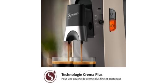 Cafetière à dosettes PHILIPS CSA240/31 senseo select nougat