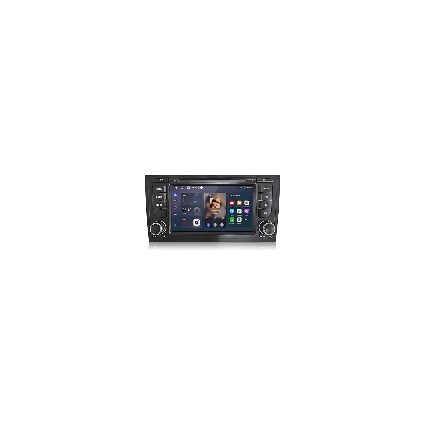 Autoradio connecté JUNSUN Pour Audi A6/4B2/4B5/C5 Carplay