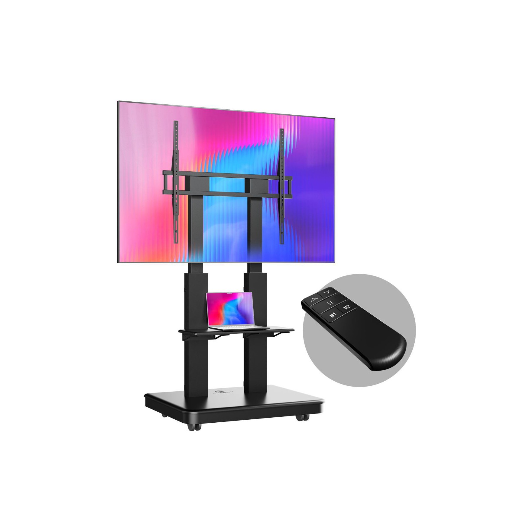 Pied TV ONKRON Motorisé 50–120", 120 kg, TS2811E-B Noir