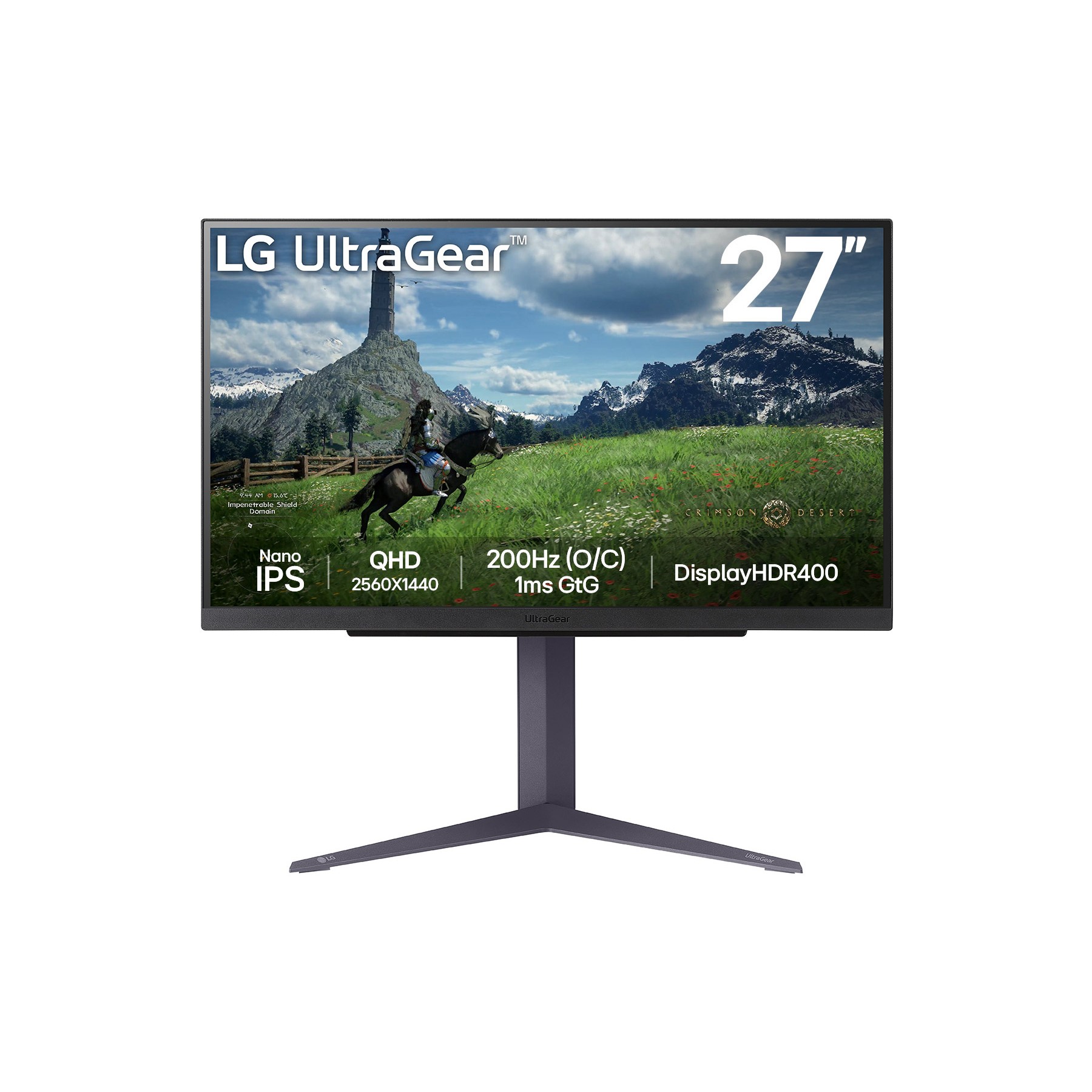 Ecran PC Gamer LG 27GS85Q-B UltraGear Plat 27'' Nano IPS