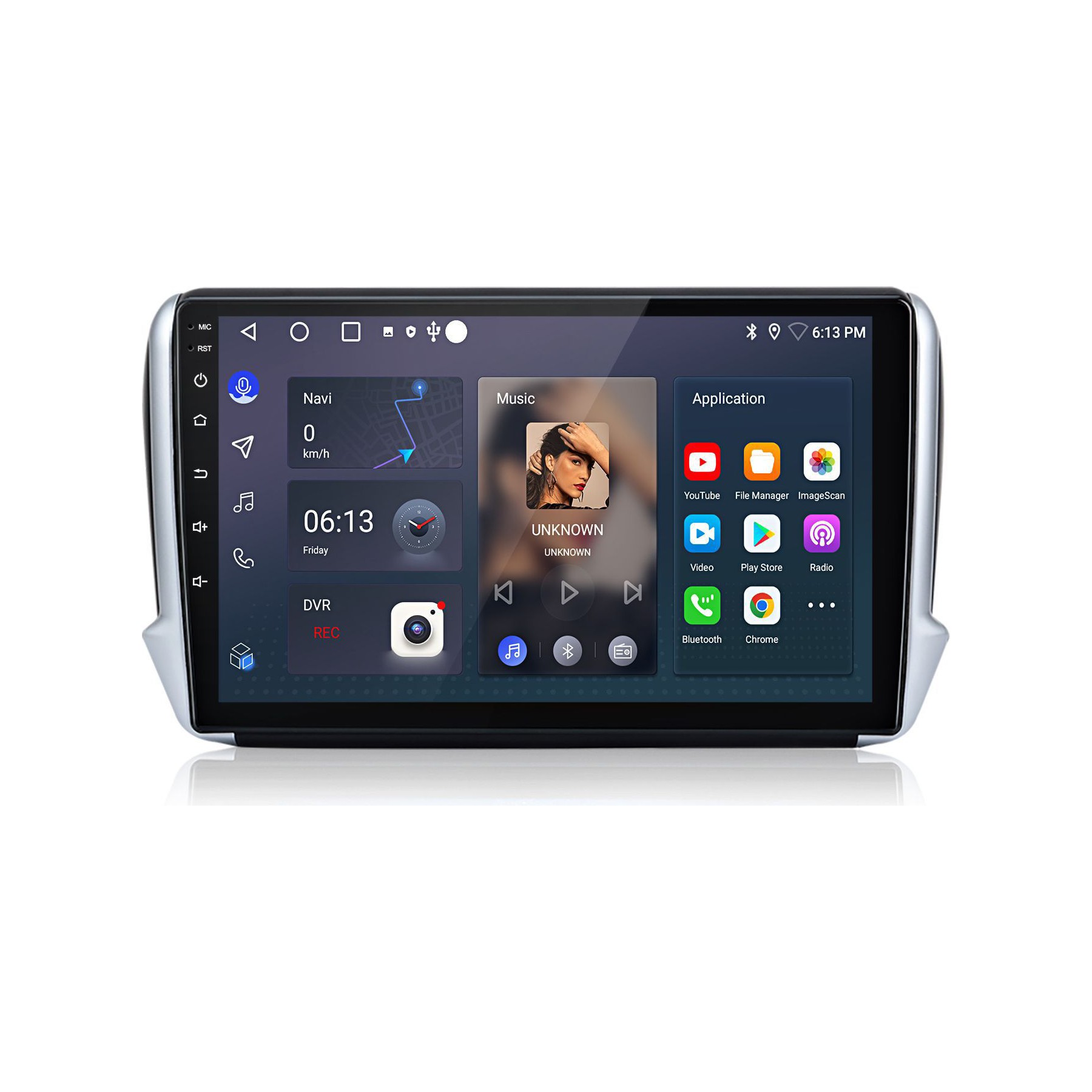 Autoradio connecté JUNSUN pour Peugeot 2008 2013-2017 128G Carplay