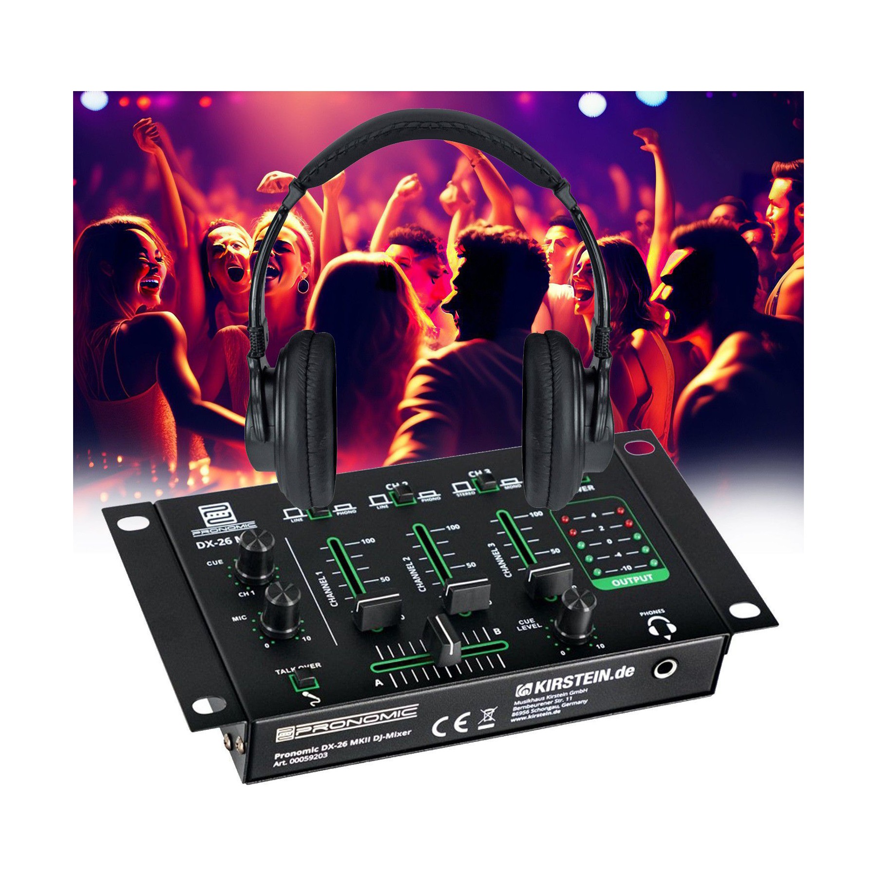 Table de mixage BM SONIC DX-26 MKII 3 canaux Casque DJ