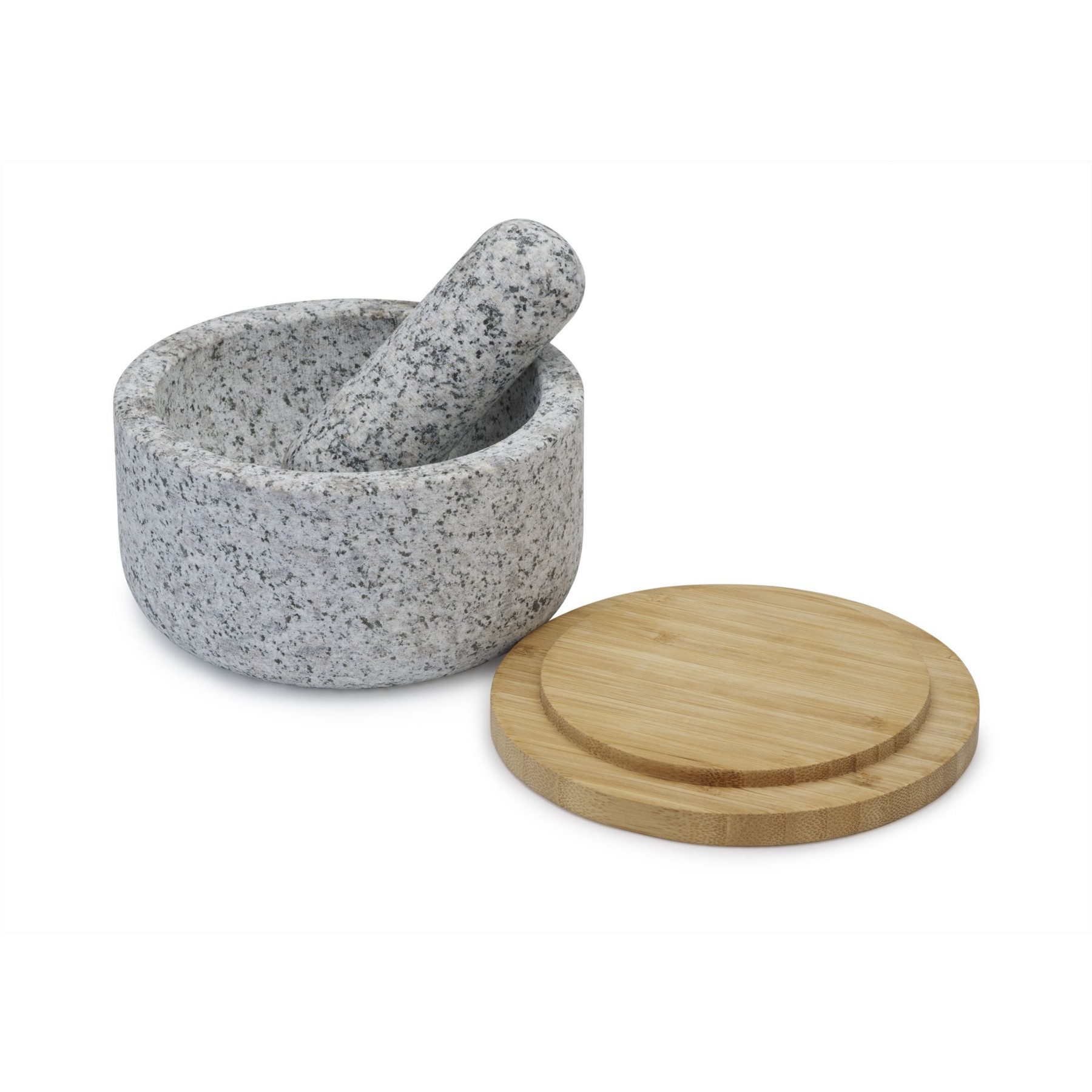 Mortier JOSEPH JOSEPH et mortier en granite couvercle bambou