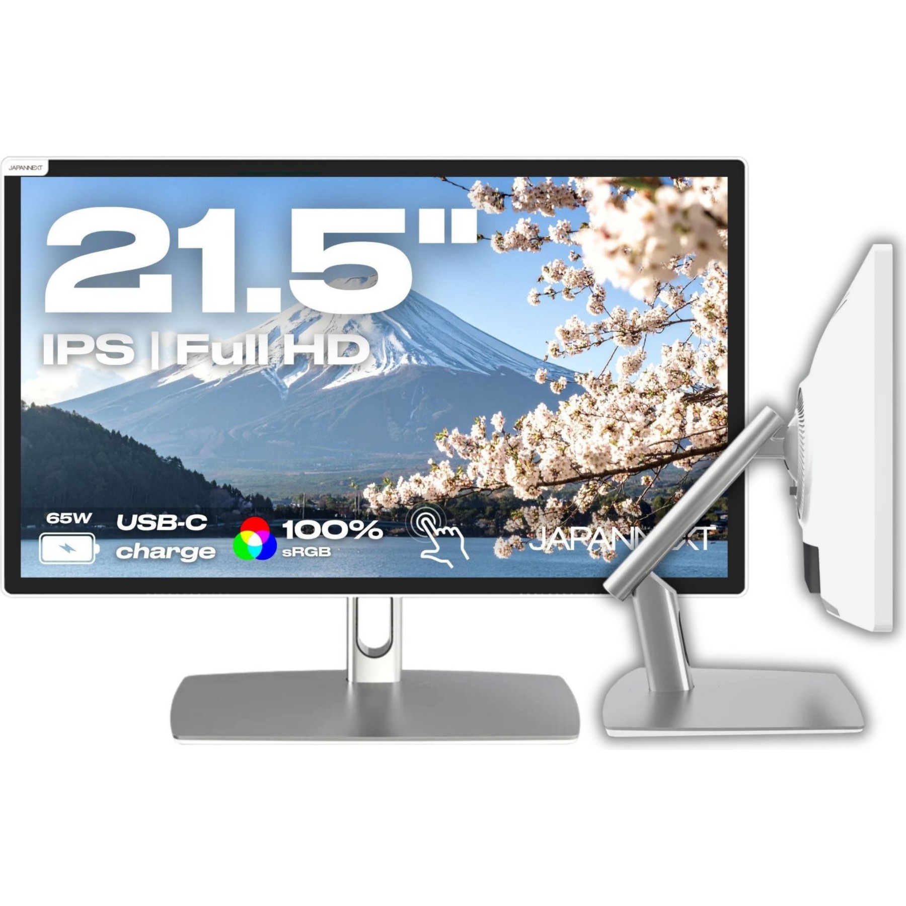 Ecran PC JAPANNEXT Ecran Tactile 21.5" IPS FHD Bras Blanc