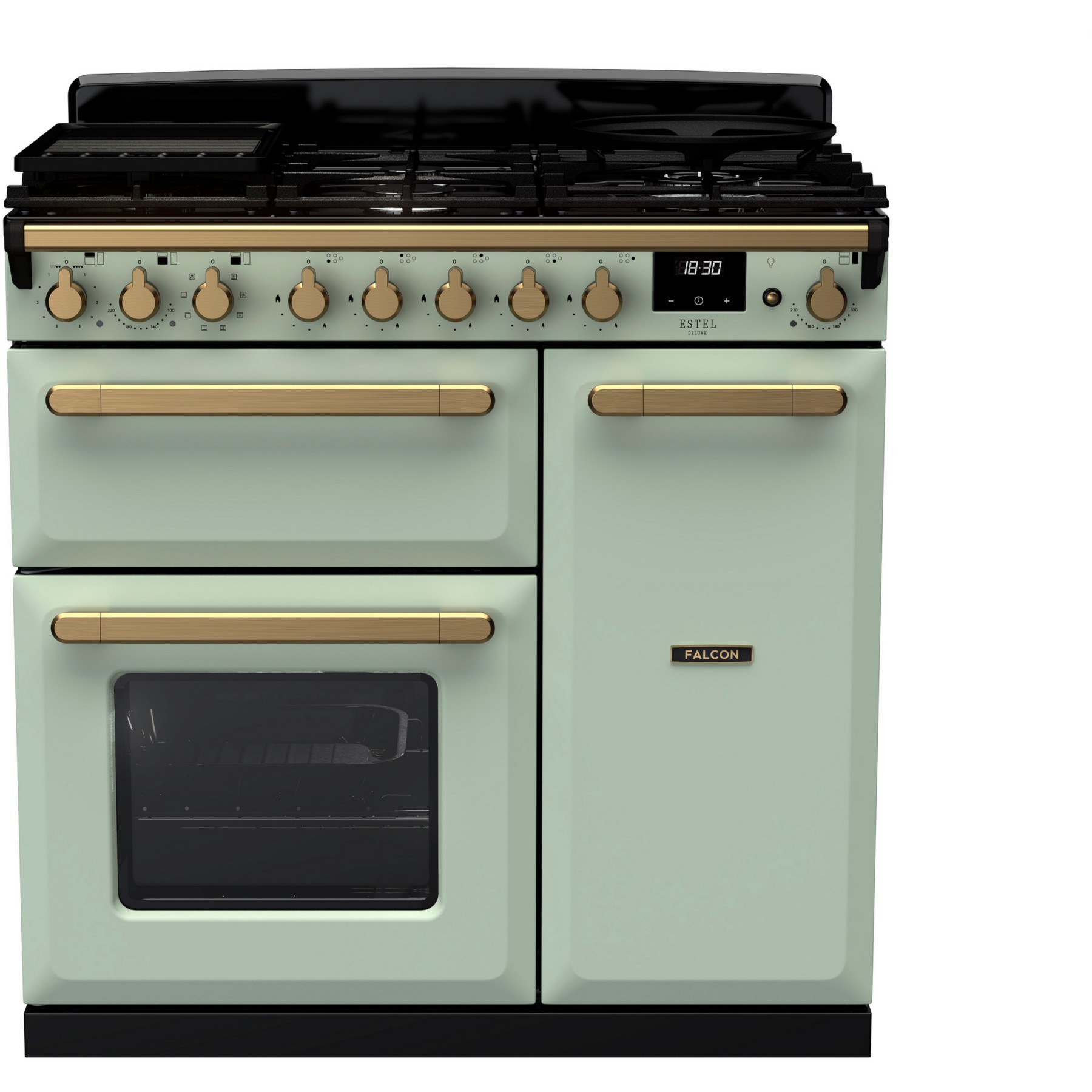 Piano de cuisson gaz FALCON ESTEL DELUXE TAB GAZ 90 CM VERT PASTEL L