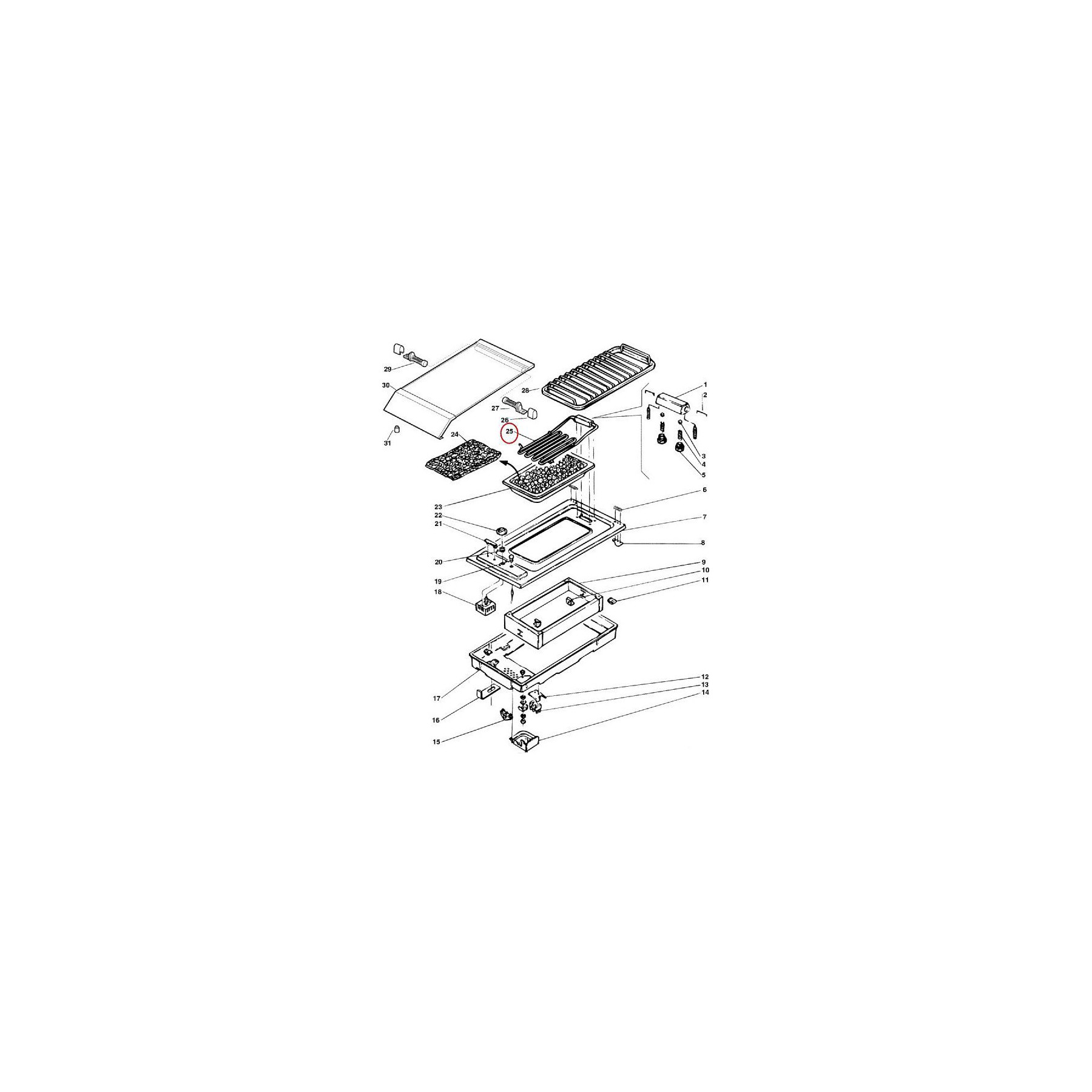 Résistance ARISTON resistance barbecue 230v. 2400w