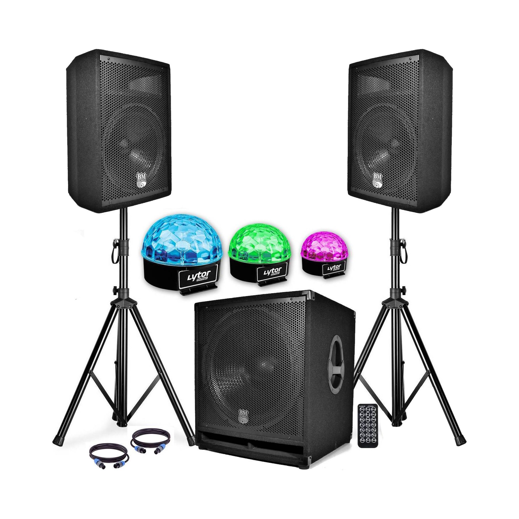 Pack sono BM SONIC BMS1812 USB/Bluetooth 2400W  Sub 18" + 2