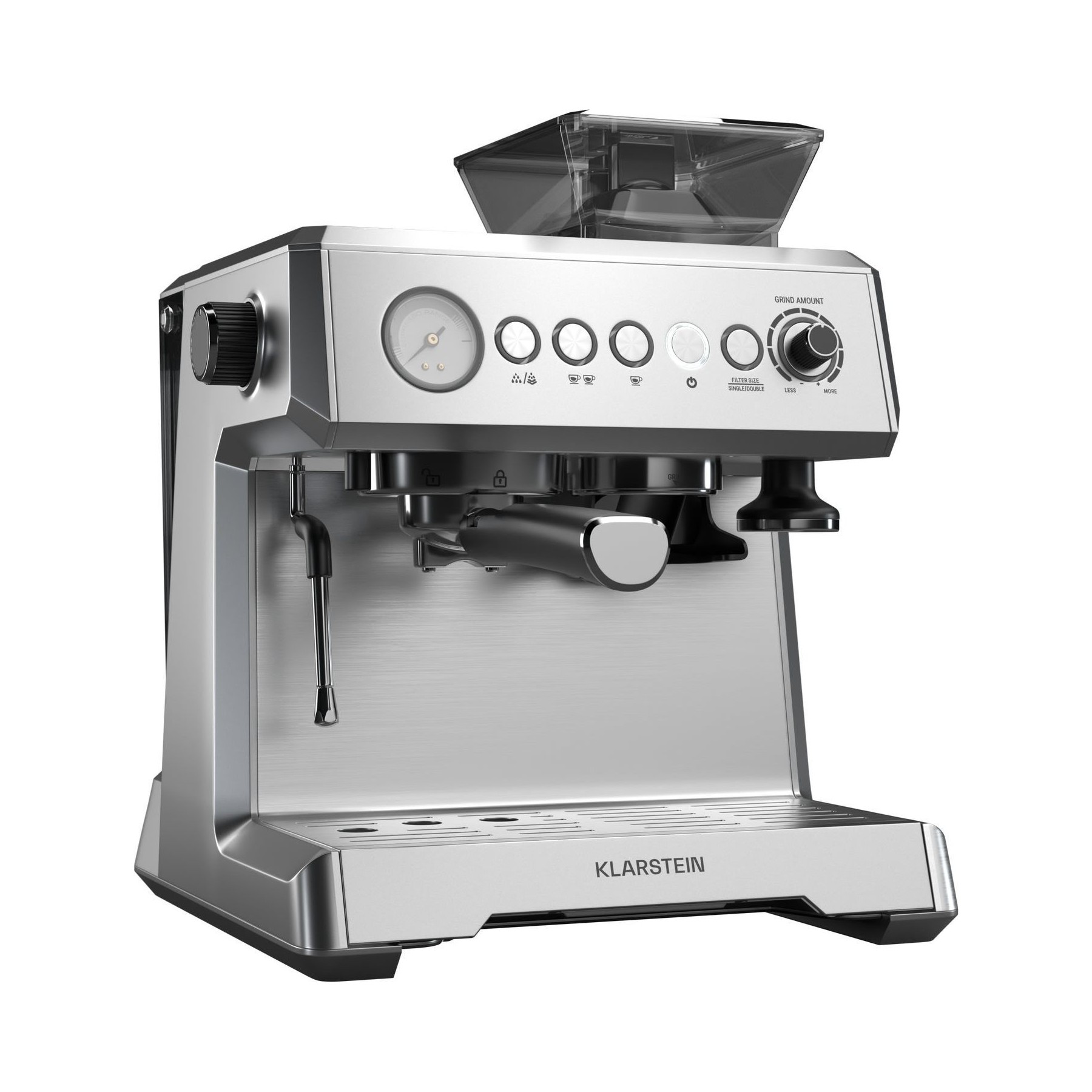 Machine à expresso KLARSTEIN GrandPresso 20 bars 1350 W 2,3 L Gris