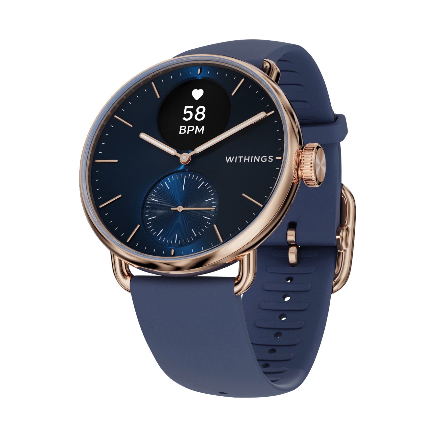 Montre santé WITHINGS Scanwatch 2 38mm Rose Gold Bleue