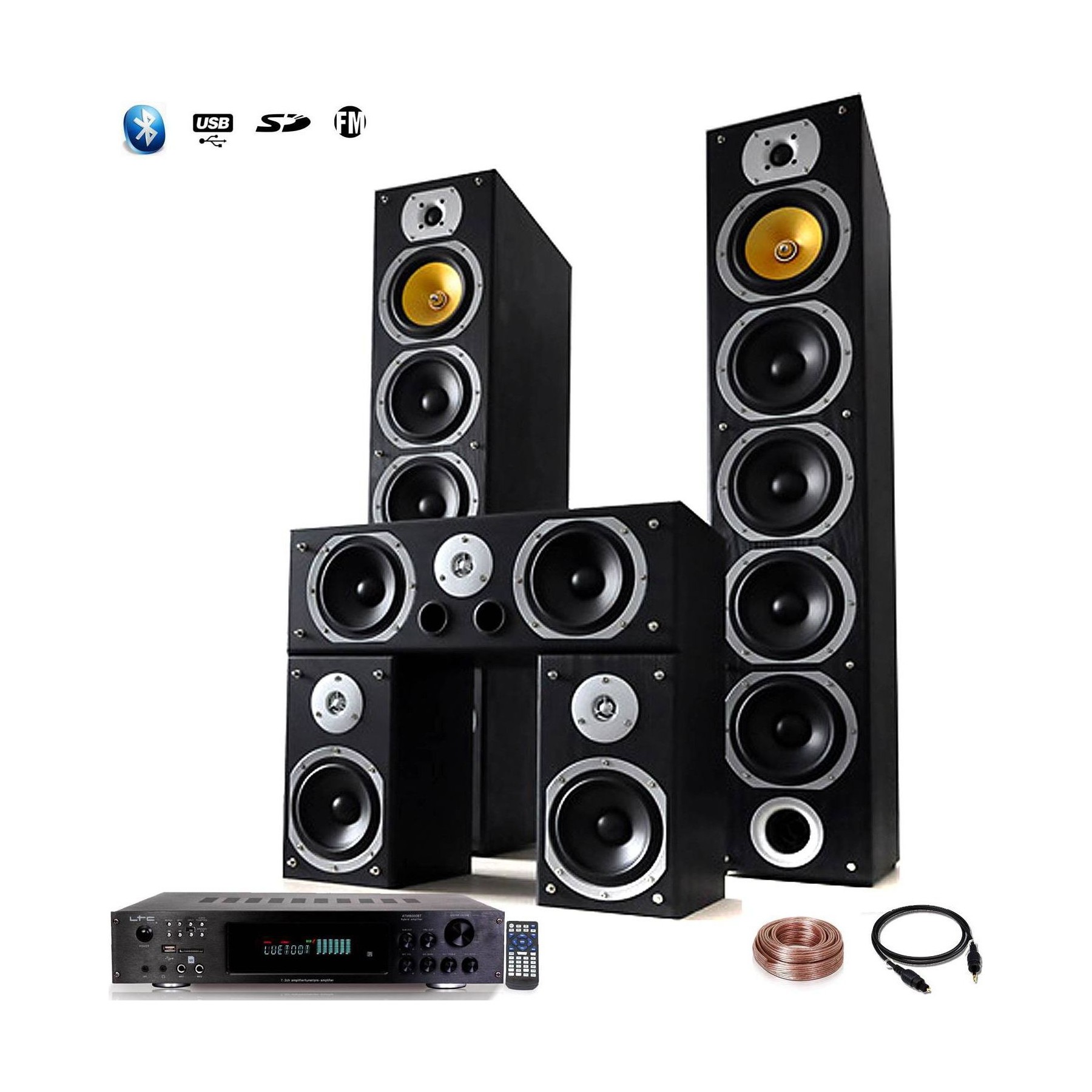 Home Cinema 5.1 BENG Ensemble Home-cinéma Hifi 1240W + ampli