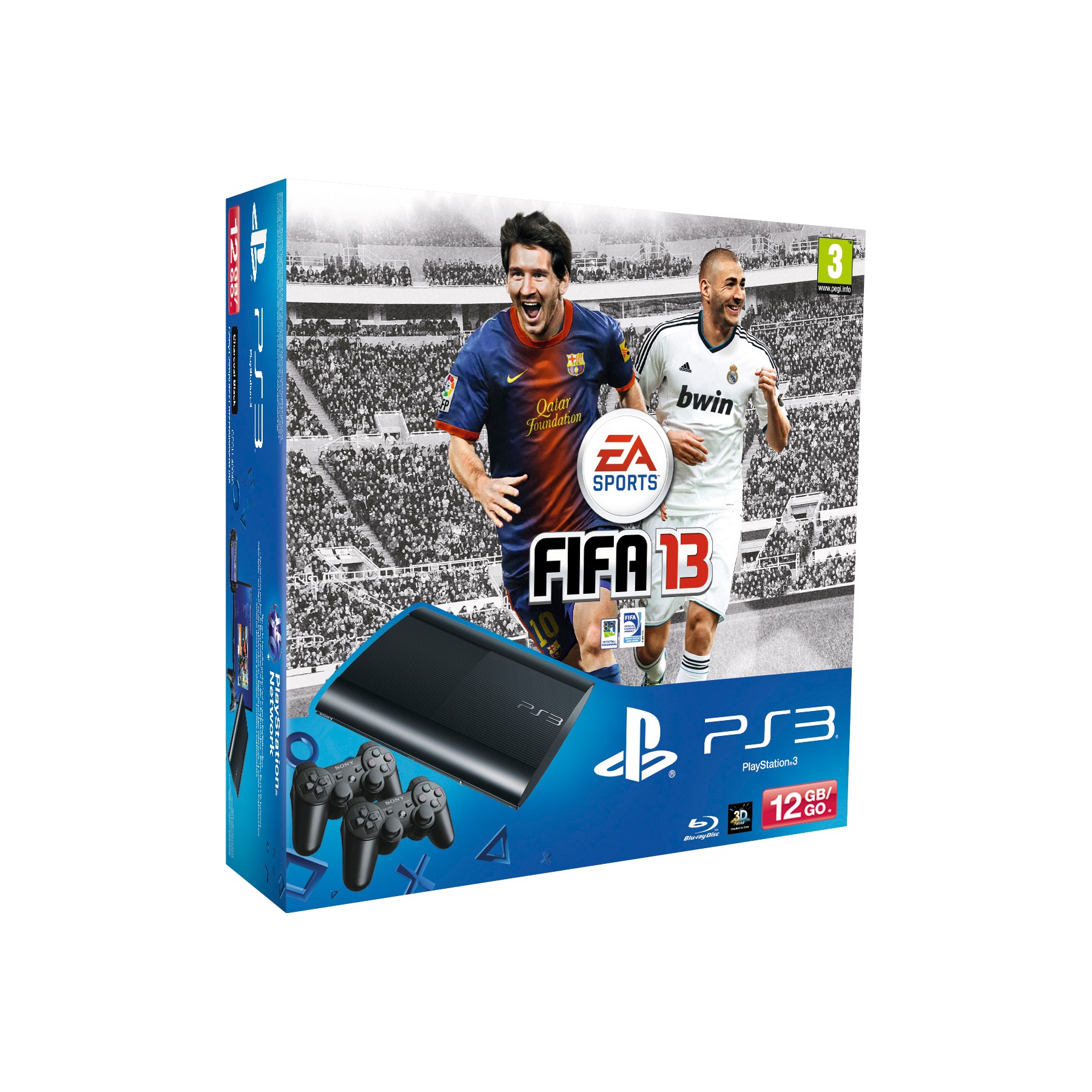Console SONY PS3 12Go + 2ème manette + FIFA 13 Reconditionné