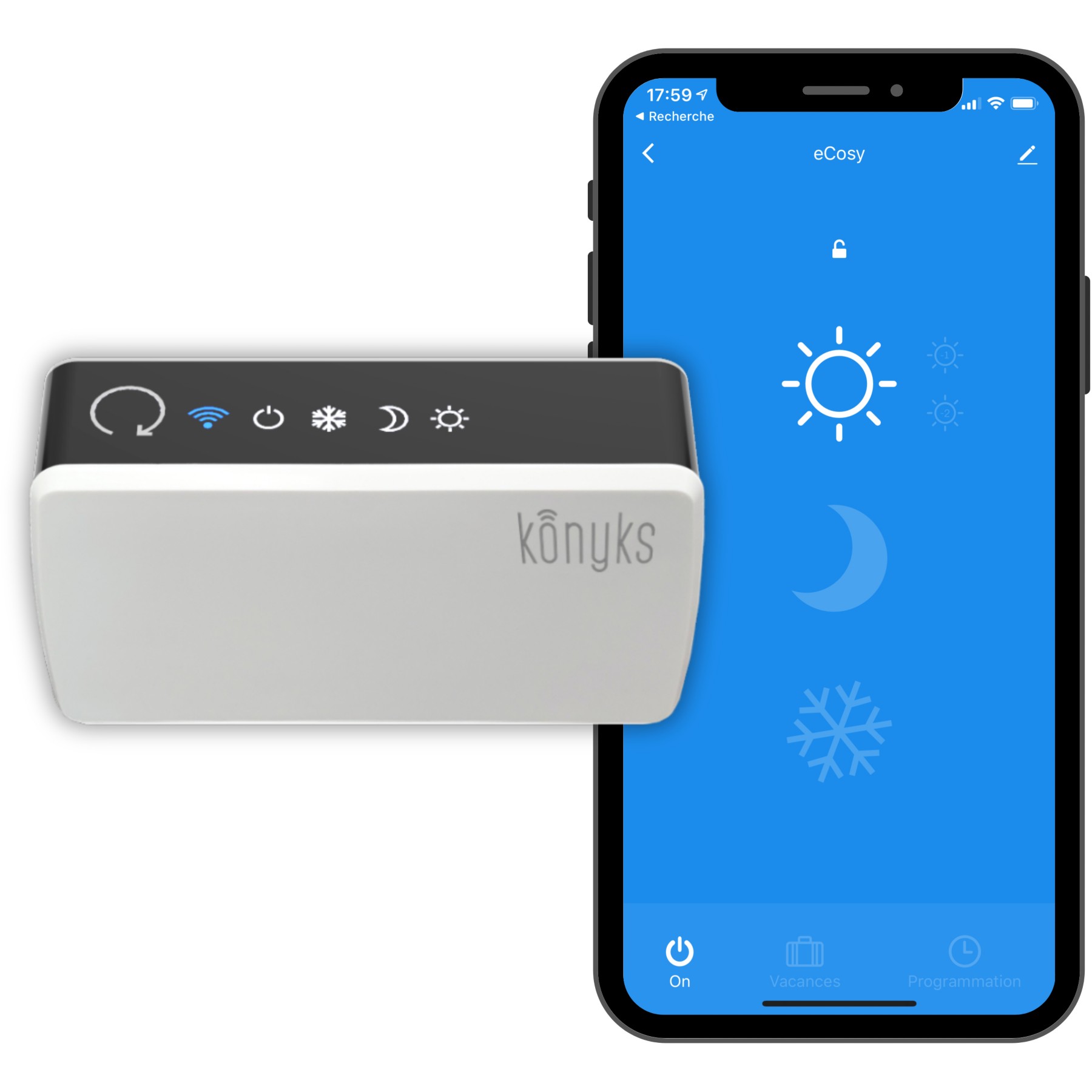 Boitier connecté KONYKS eCosy Controleur WiFi radiateur élec