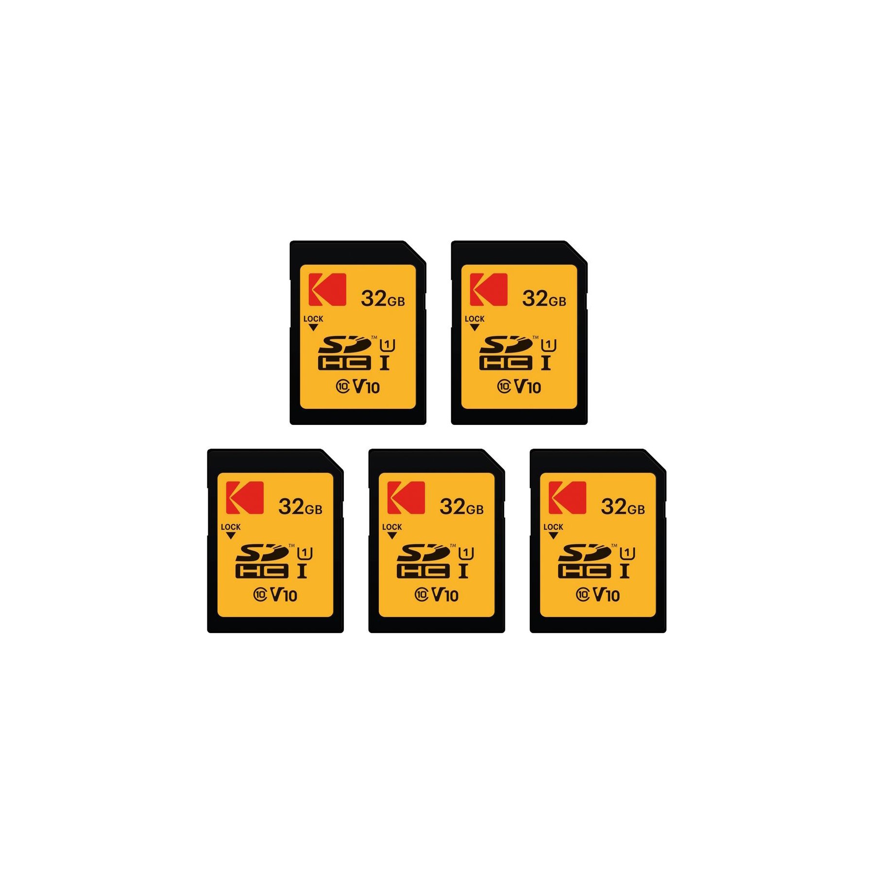 Carte Micro SD KODAK Kodak Lot de 5 Cartes Mémoire SDHC Ultra