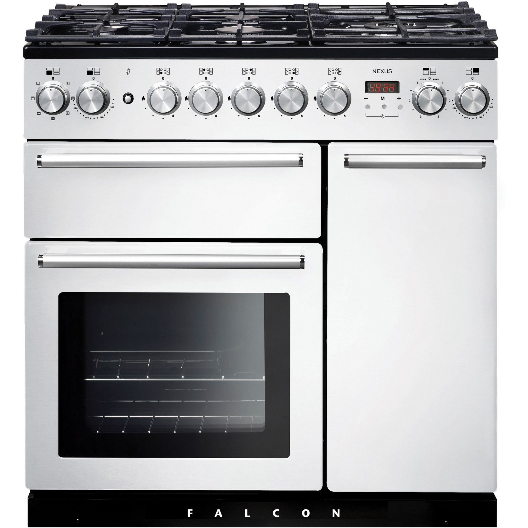 Piano de cuisson gaz FALCON NEXUS 90 BLANC CHROME SATINÉ