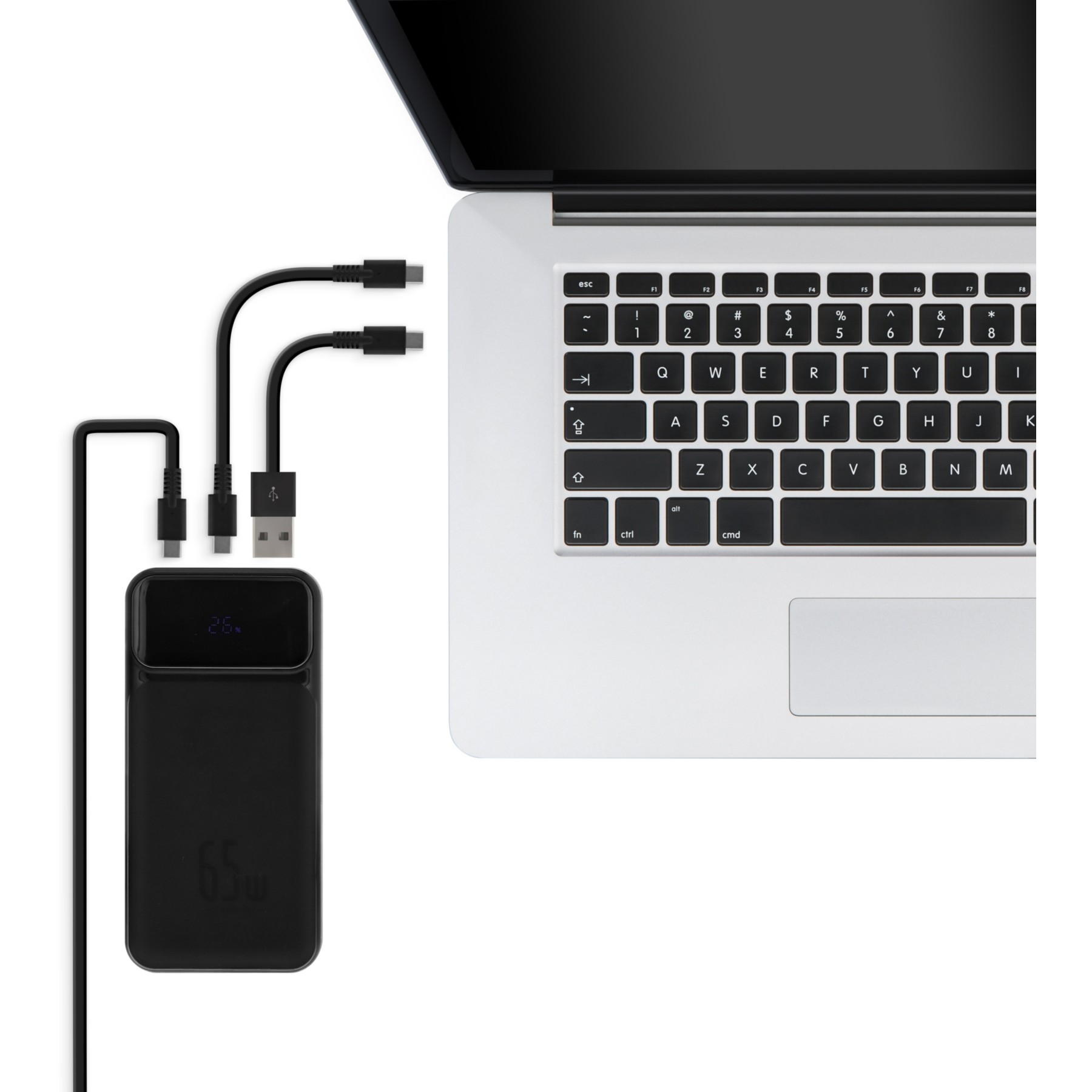 Batterie externe TNB 20 000 mAh 65W Power Delivery noir