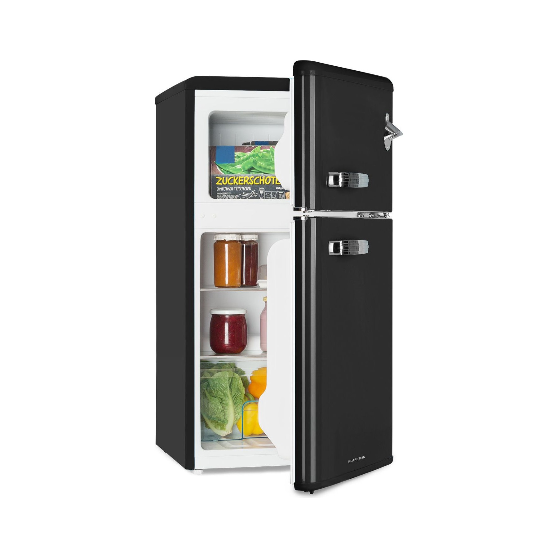 Réfrigérateur combiné KLARSTEIN Irene combiné 85L design rétro Noir