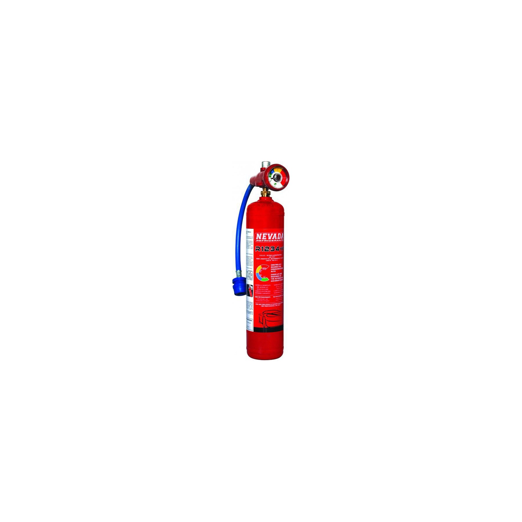 Bouteille UNIVERSEL KIT RECHARGE GAZ R1234yf AVEC MANOMETRE