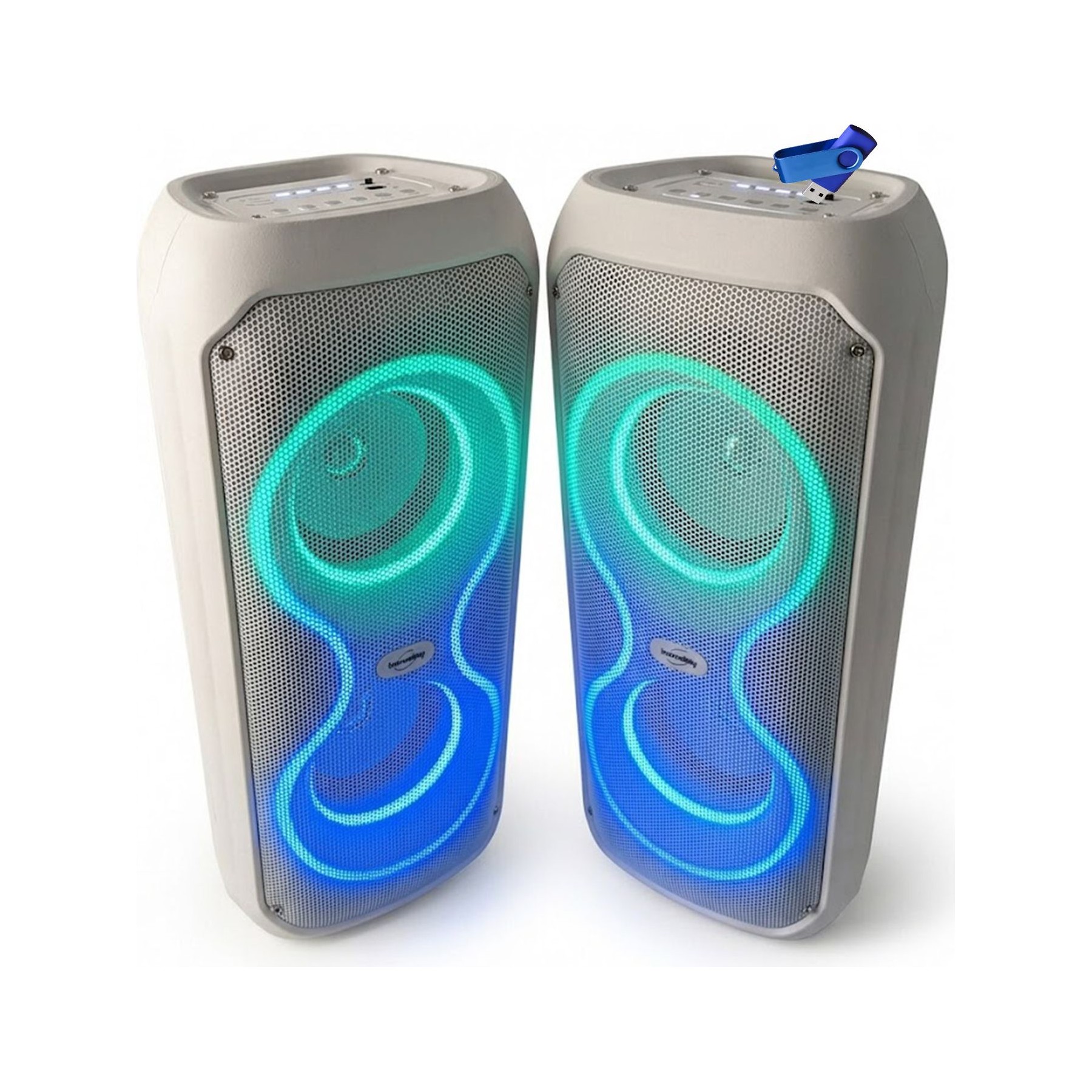 Enceinte nomade INOVALLEY Pack 800W  2 Enceintes Bluetooth  800W B
