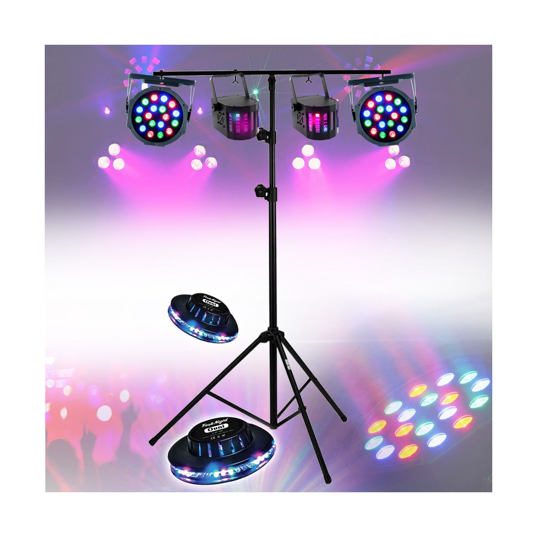 Jeu de lumières PARTY LIGHT&SOUND SL002-LIGHT 6 Jeux LUMIERES LED,Portique
