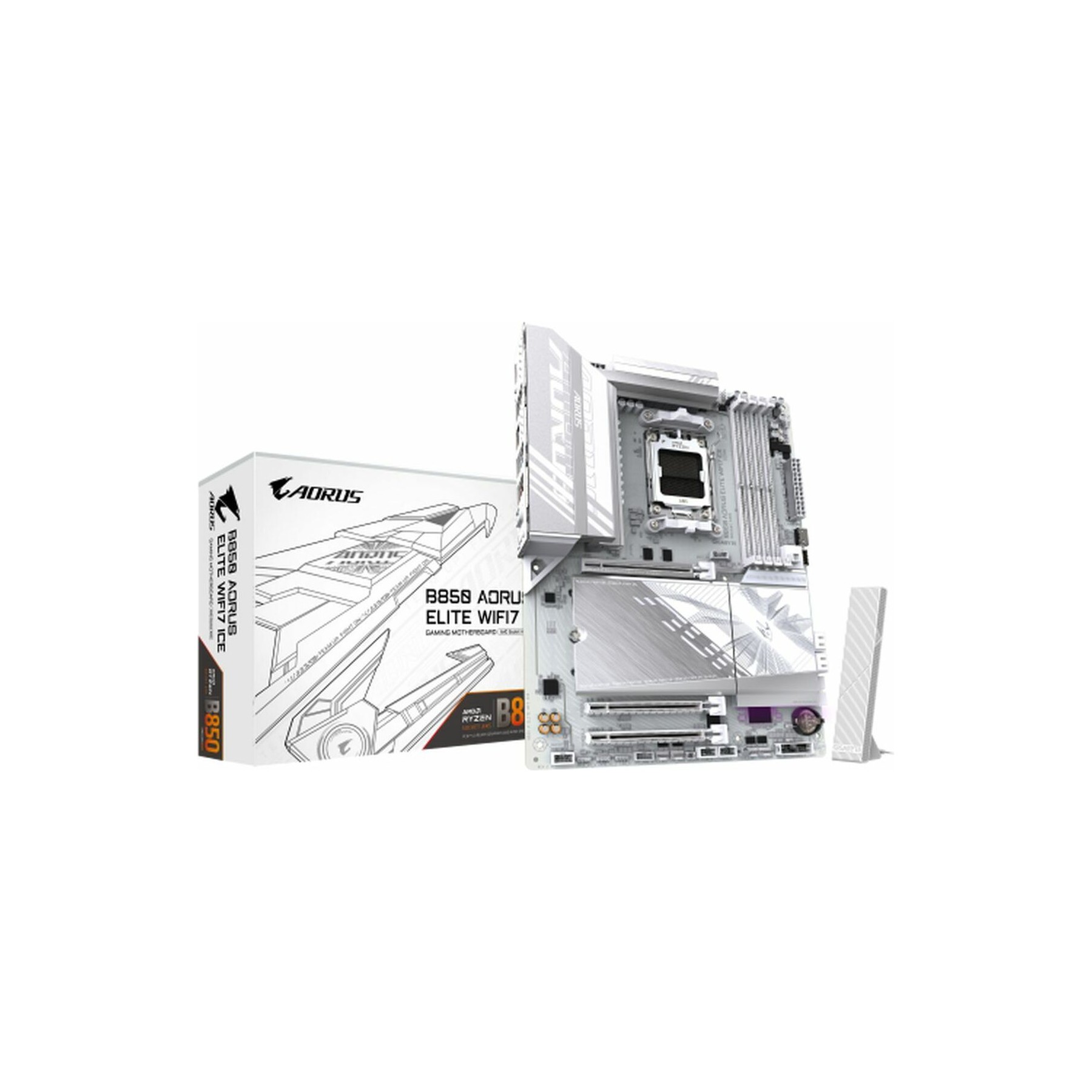 Hub USB C GIGABYTE B850 A ELITE WF7 ICE