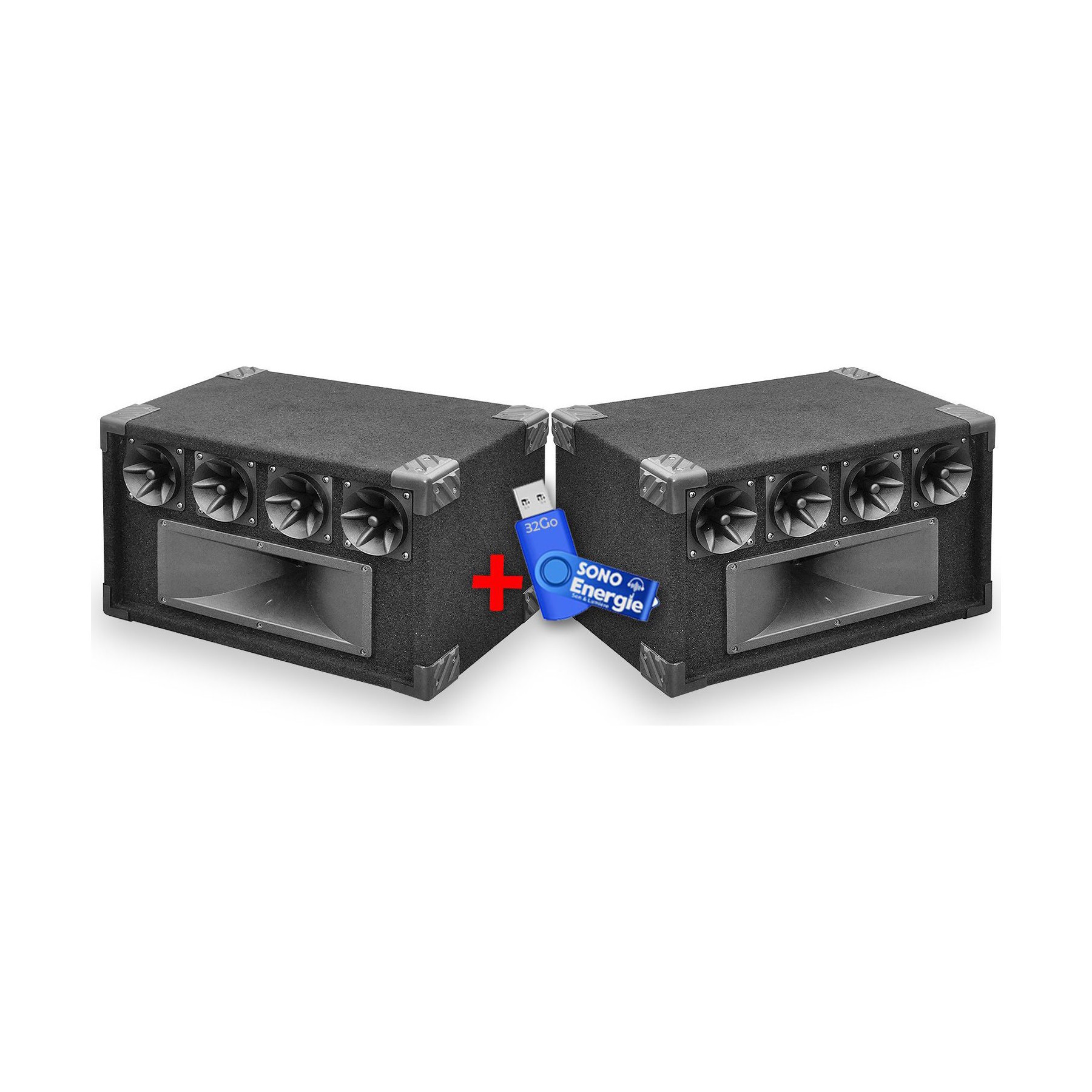 SOUNDLAB Pack 2 Systèmes tweeter 5 voies+clé