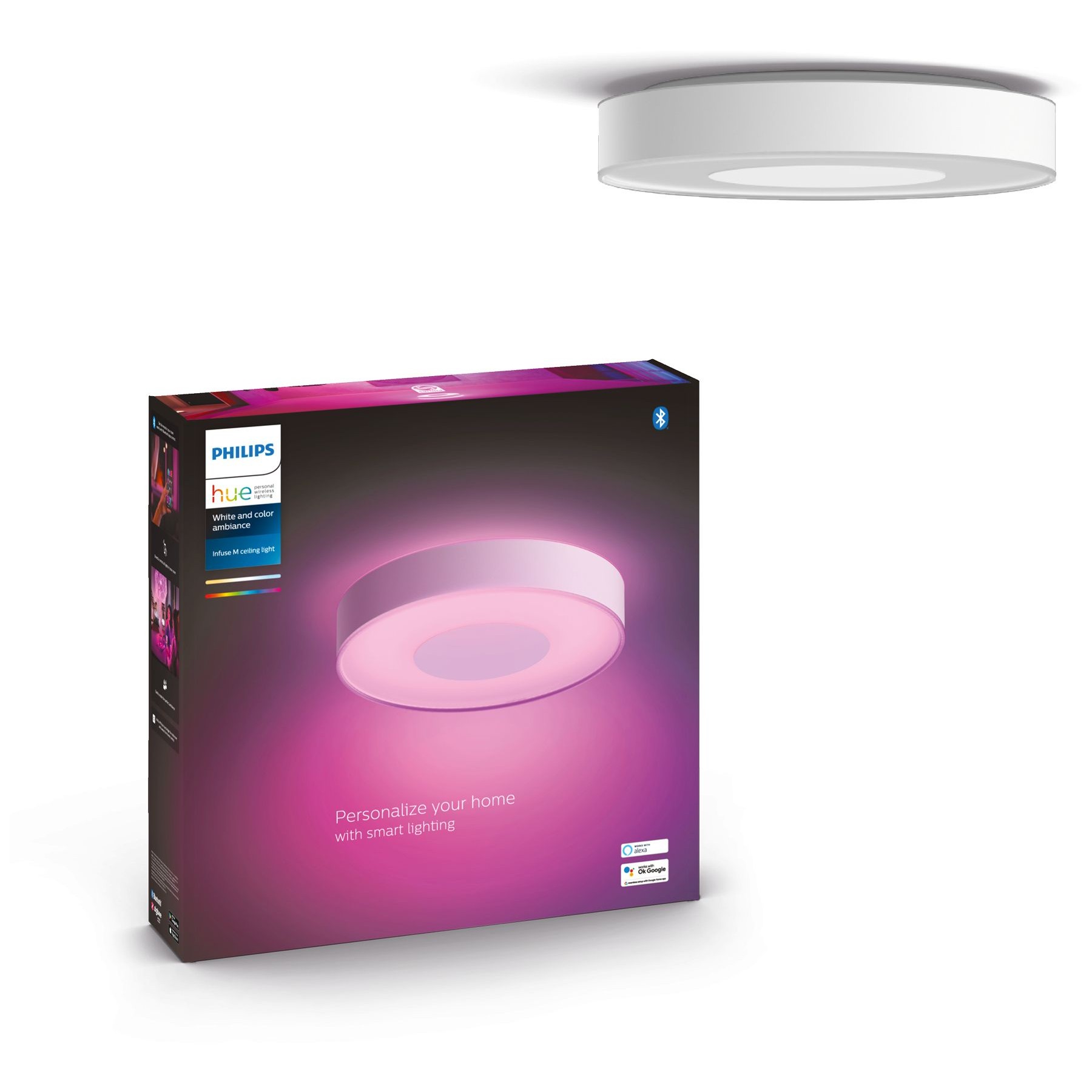 Plafonnier PHILIPS W&A INFUSE Moyen Blanc