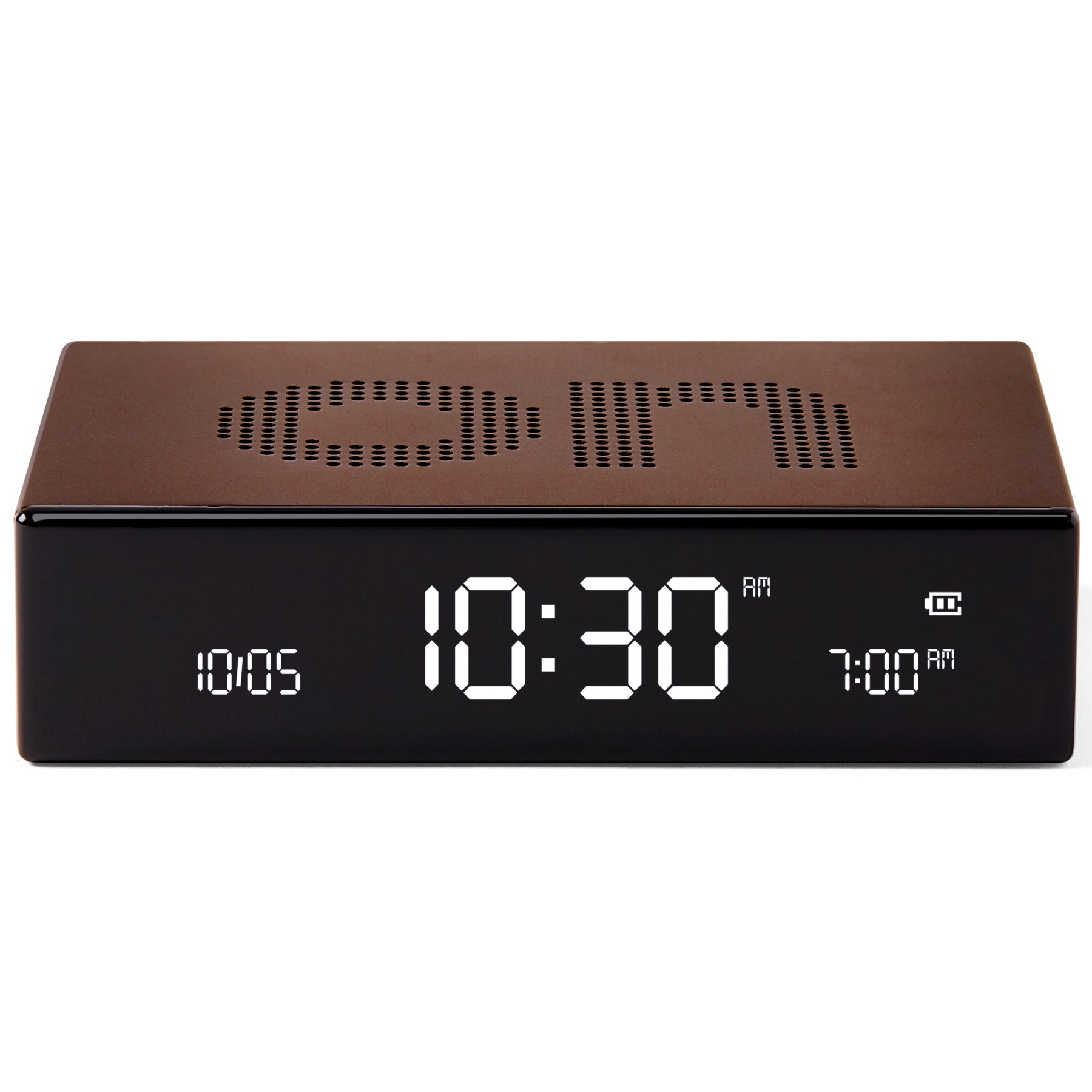 Réveil LEXON Flip Premium Rechargeable Bronze