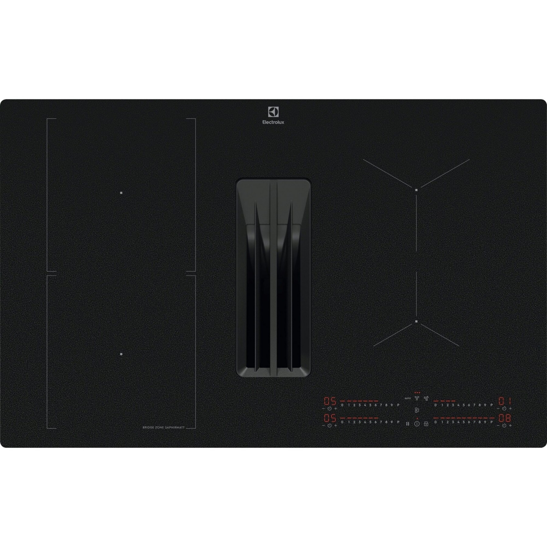Plaque induction aspirante ELECTROLUX KCC83443CZ SaphirMatt® - Hotte intégrée Mat