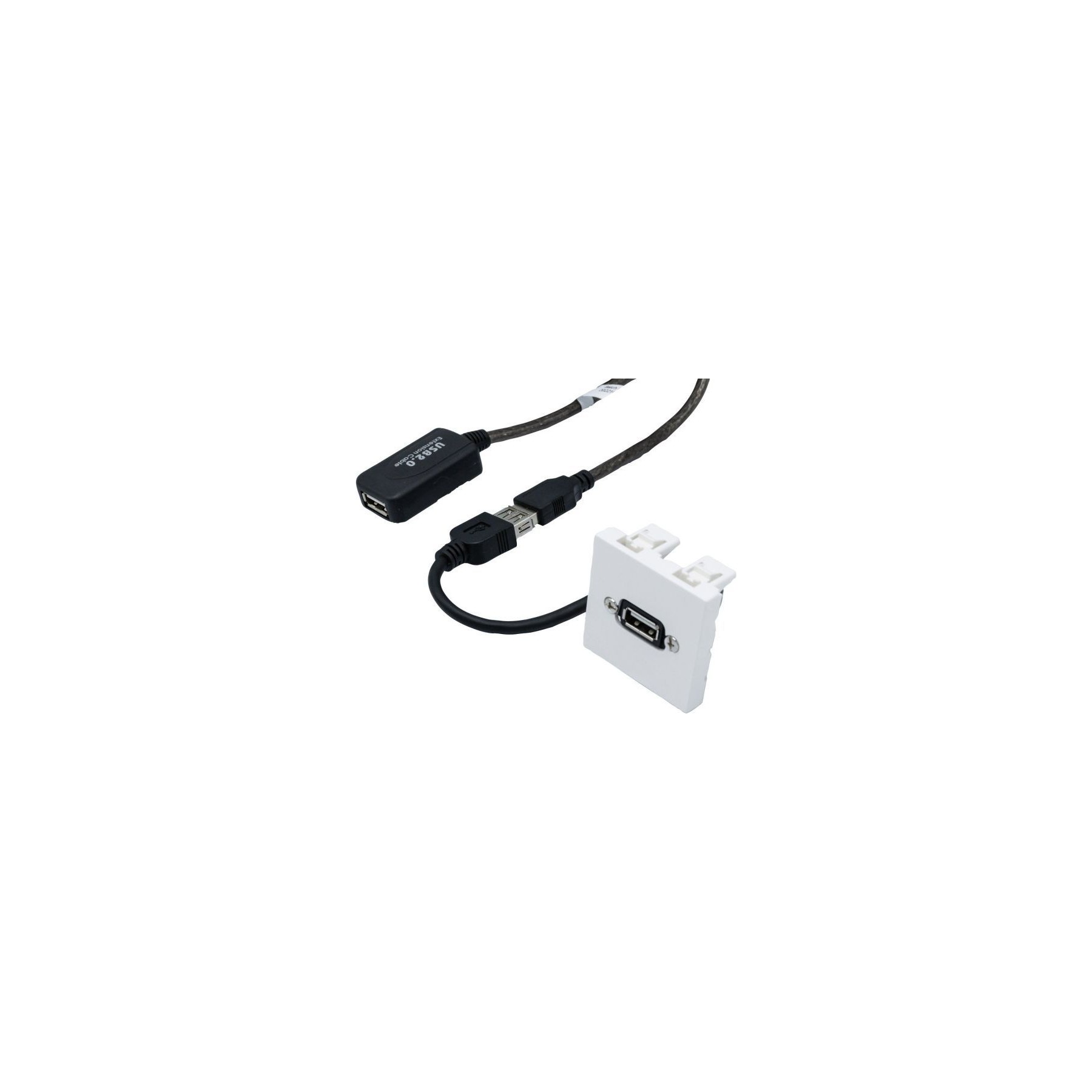 KOMELEC Prise murale USB coudée amplifié 10m