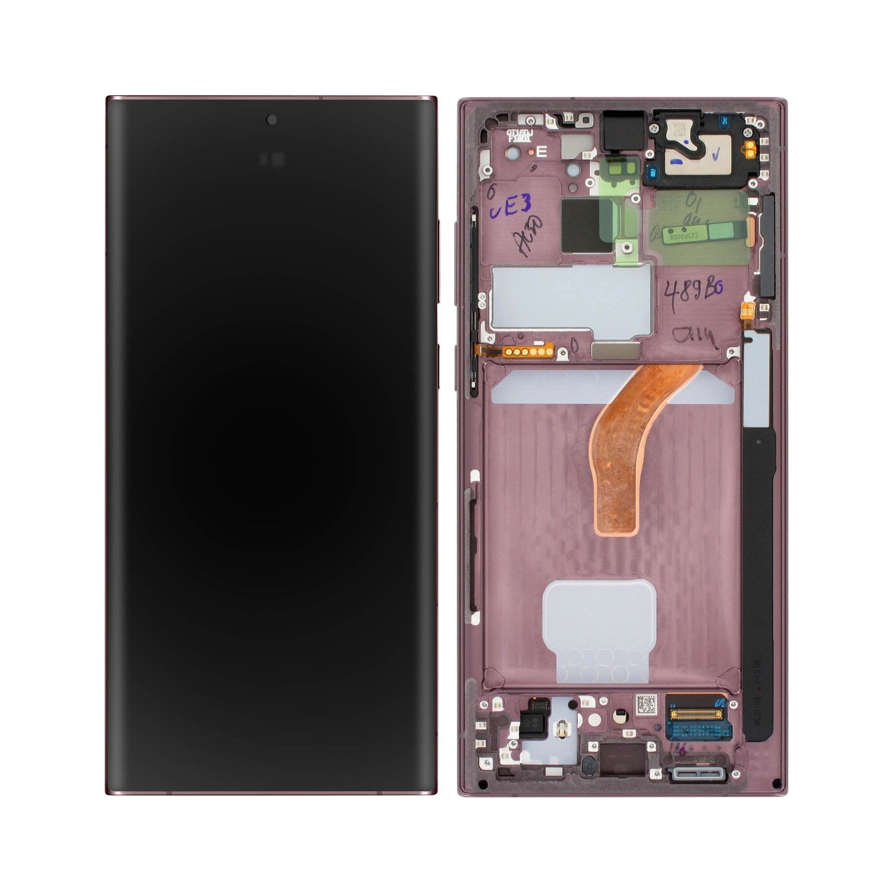 Pièce détachée SAMSUNG Écran LCD Samsung S22 Ultra Bordeaux
