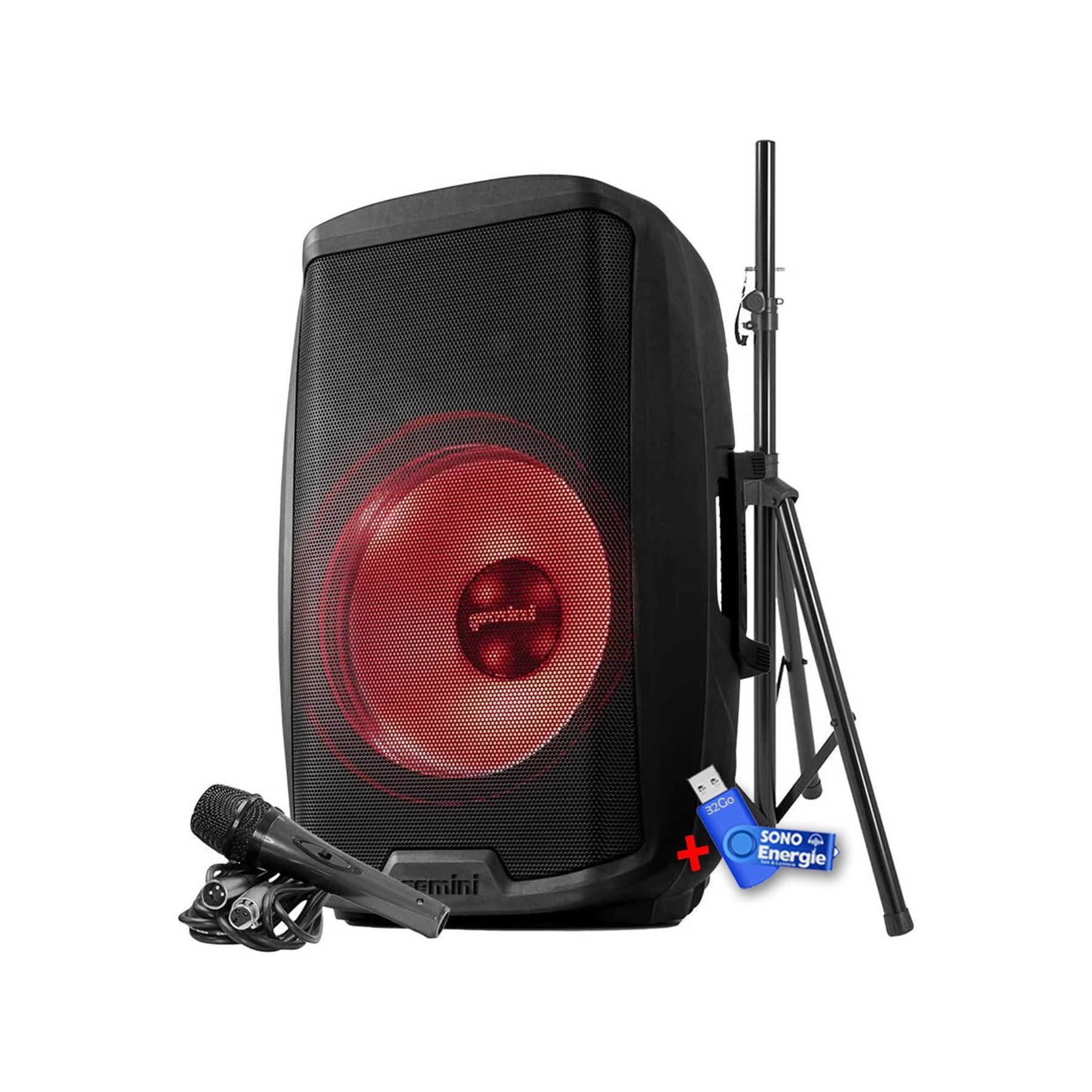Enceinte sono GEMINI enceinte active AS-2115BT-LT-PK