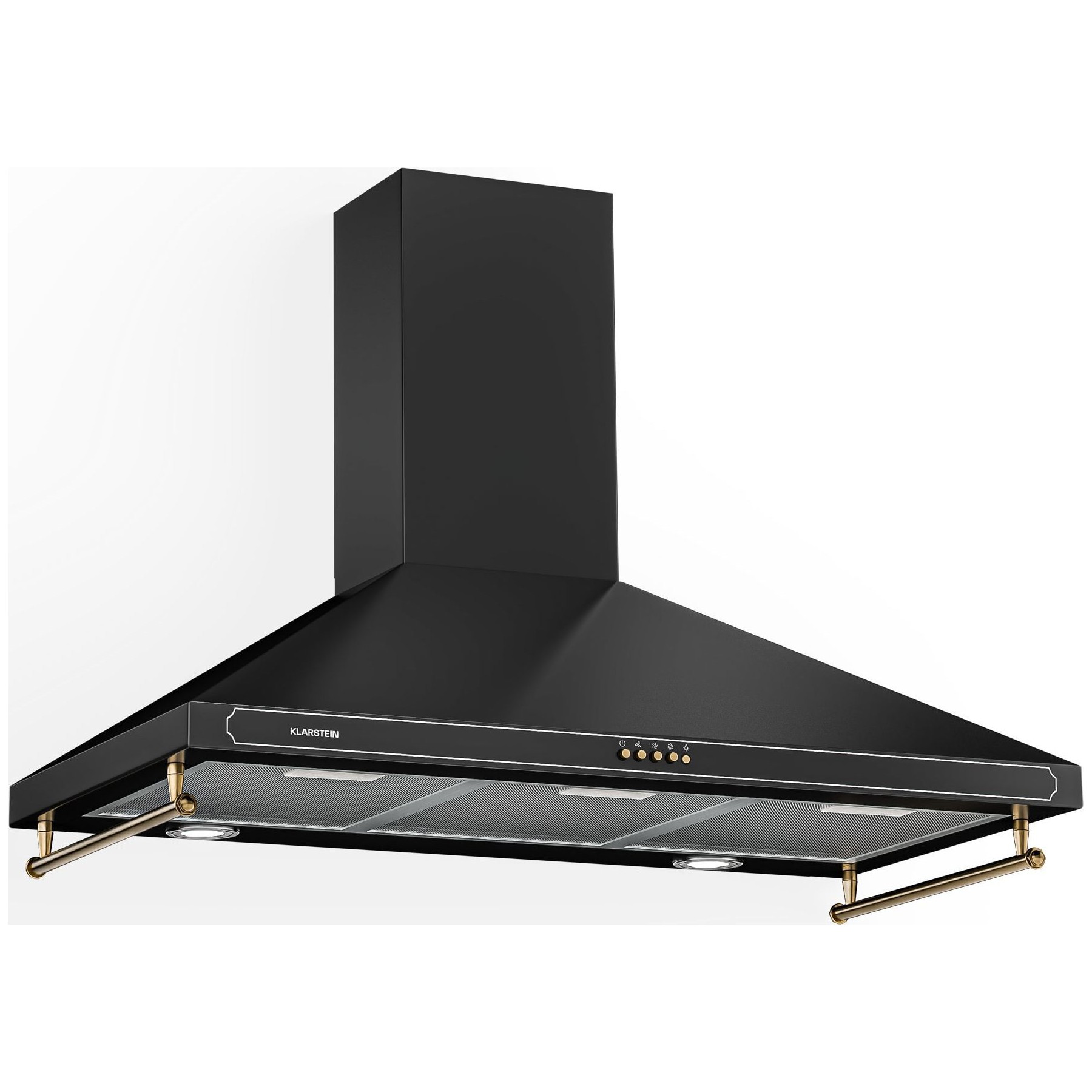 Hotte décorative murale KLARSTEIN Victoria 90 cm rétro 644,5 m³/h LED noir