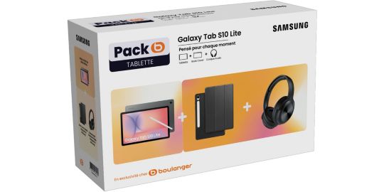 Tablette Android SAMSUNG Pack Galaxy Tab S10 Lite + Bookcover + Casque