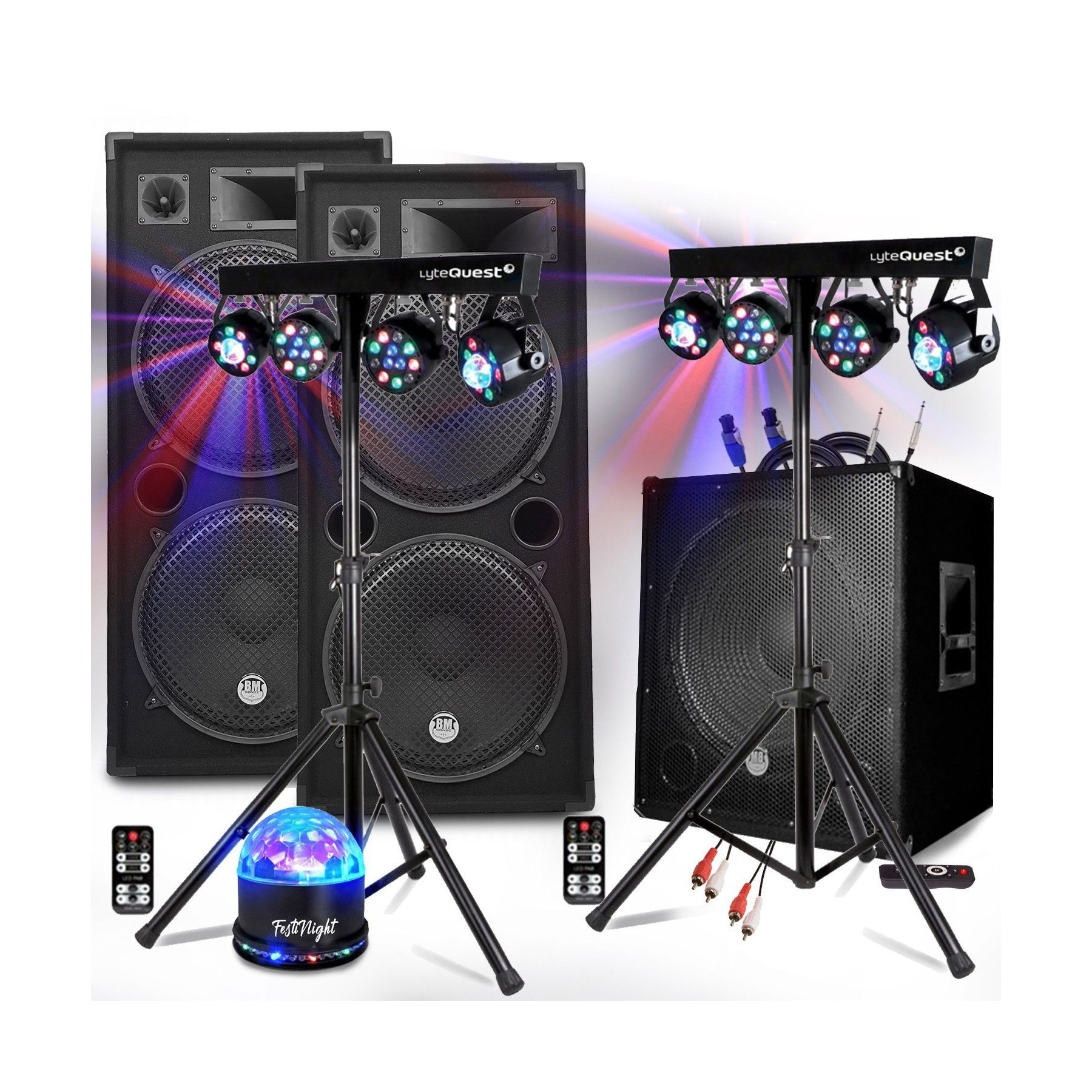 Pack sono BM SONIC Pack SONO 3200W Dj MEGA BASSES - Subwoof