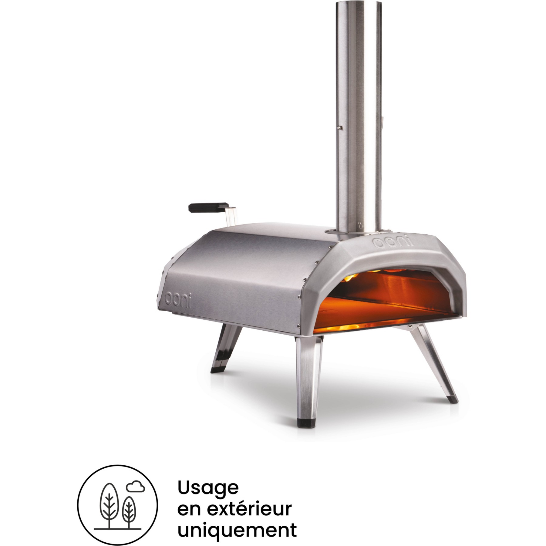 Four à pizza bois OONI Karu 12 inox multicombustible pizza 30 cm préchauffage 20 min, de 110 à 500°C
