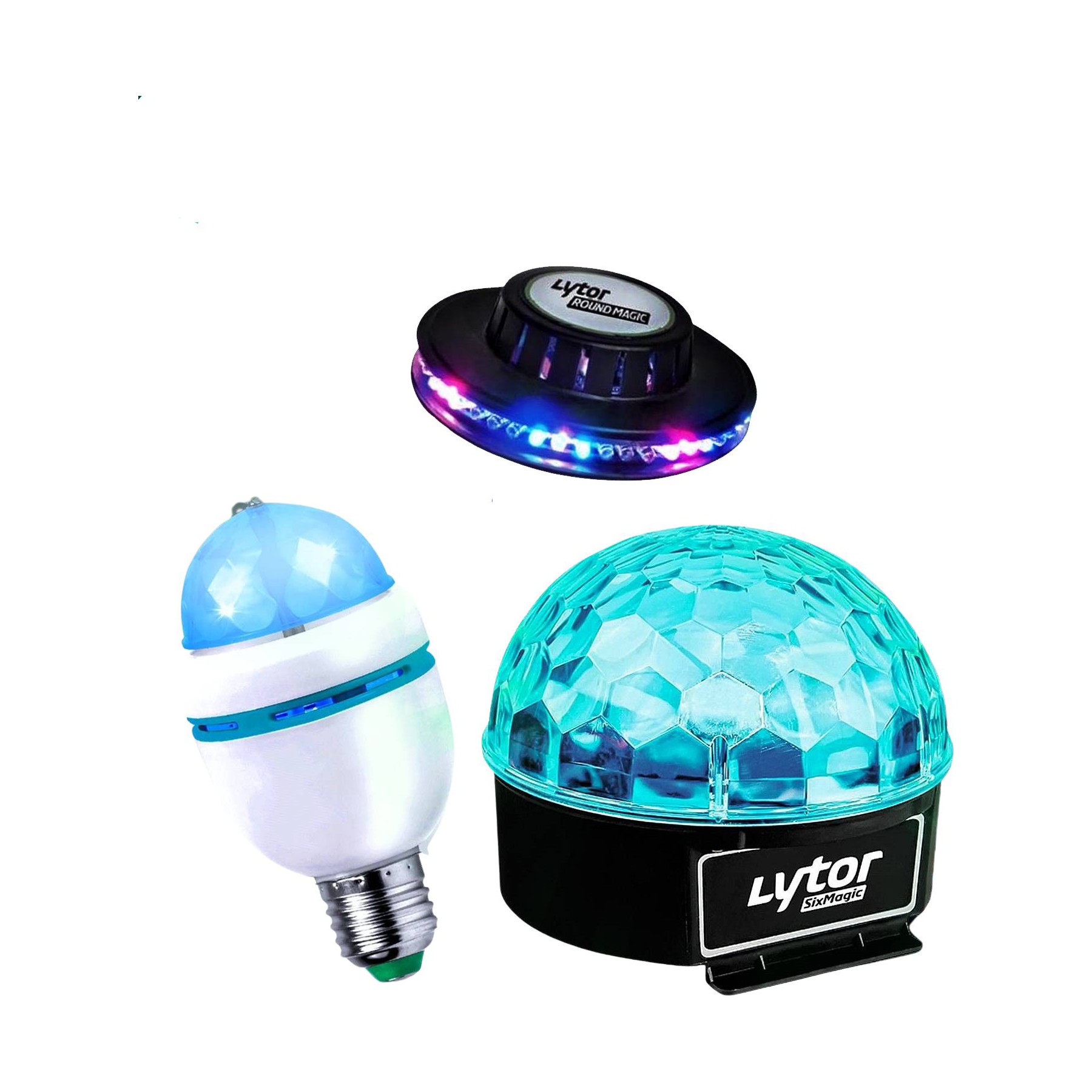 Jeu de lumières LYTOR Pack 4 EFFETS Ampoule Mini DIAMS RVBA +