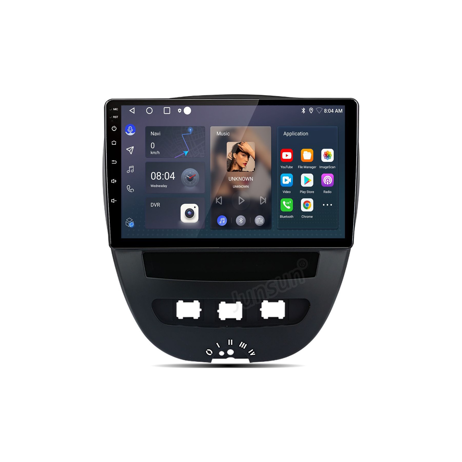 Autoradio connecté JUNSUN pour Peugeot 107 2005-2014 128G Carplay