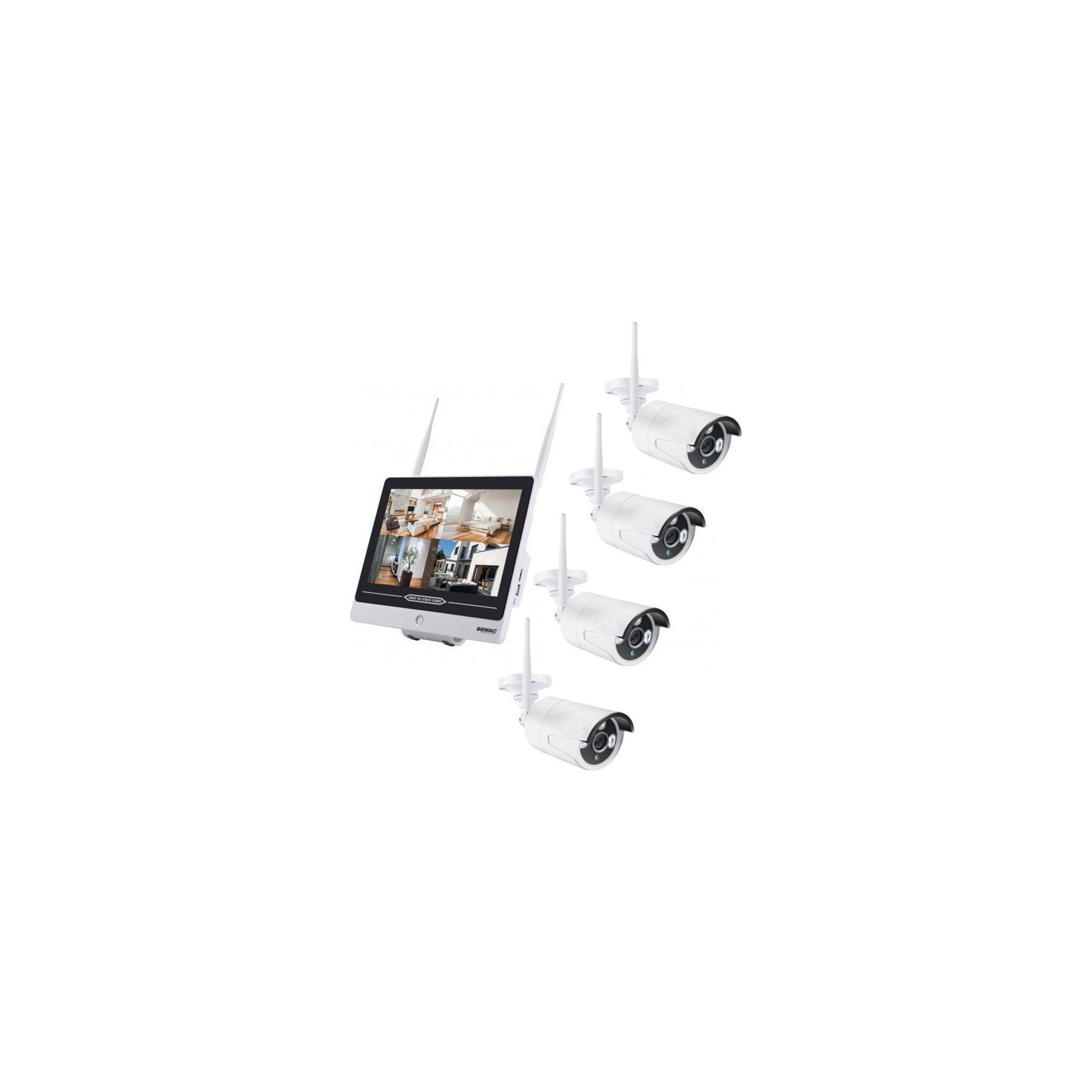 SEMAC Pack  2x Caméras Pro Vidéo Surveillance