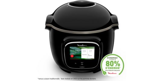 Cookeo MOULINEX YY5479FB noir Touch Wifi 6 L, 3 modes de cuisson + Extra Crisp
