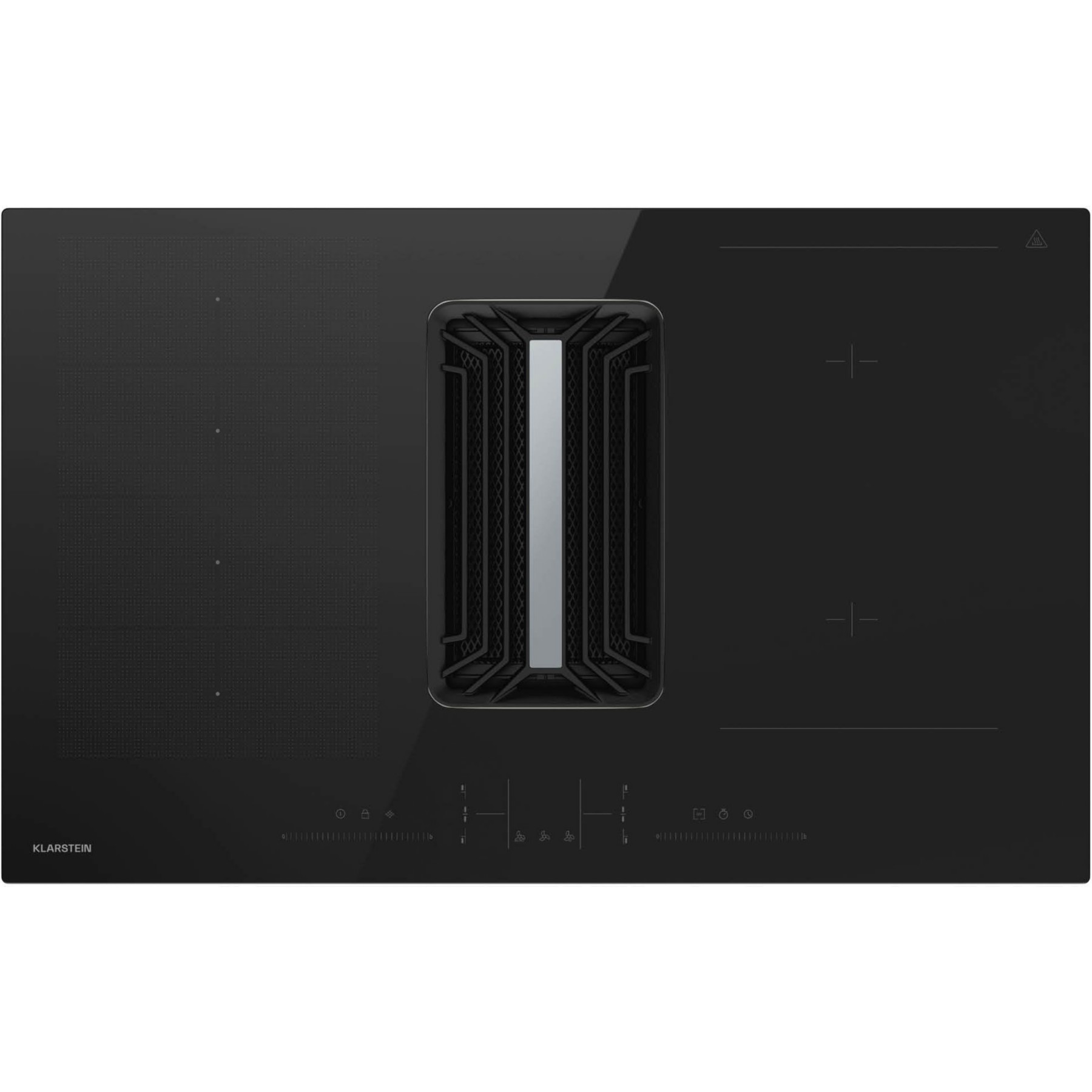 Plaque induction aspirante KLARSTEIN AirJet Hybrid avec hotte 600m³/h A+ noir