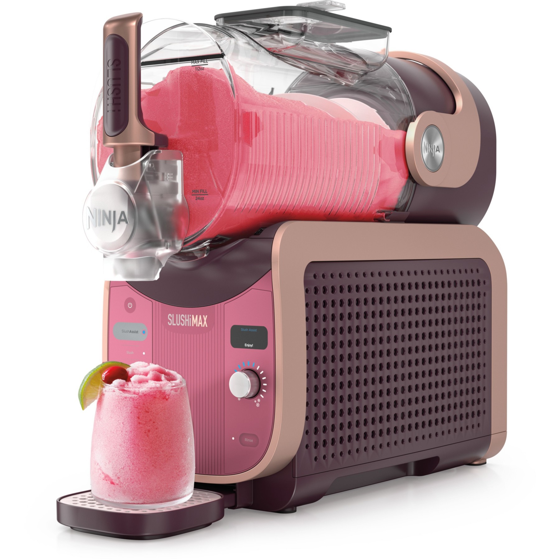 Machine à granita NINJA SLUSHi MAX FS605EUOR Orange Sanguine, Granités, Cocktails Glacés, Milkshakes, 5 Programmes, 4,4 L