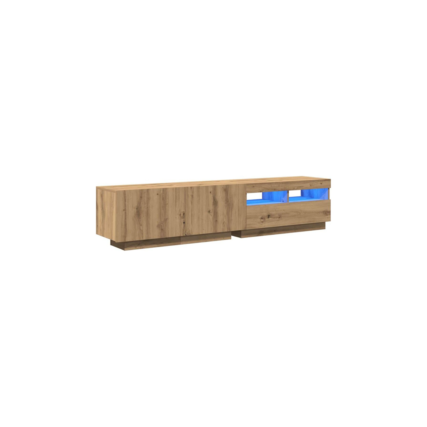 Meuble TV HELLOSHOP26 Meuble TV avec lumières LED design conte