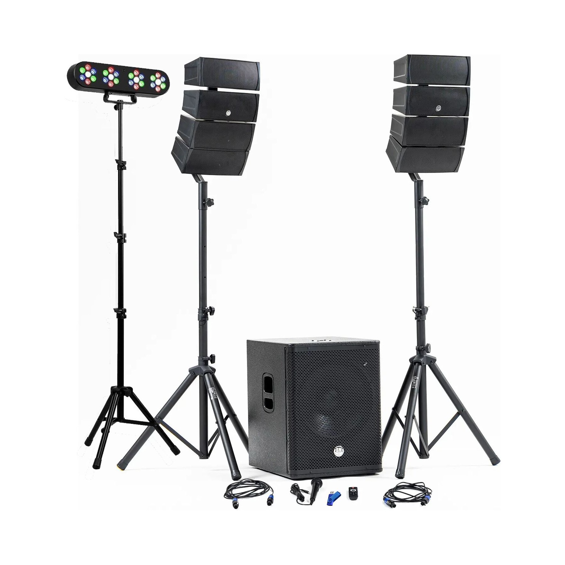 Pack sono BM SONIC BMS-15 1200W Caisson 38cm Bluetooth USB