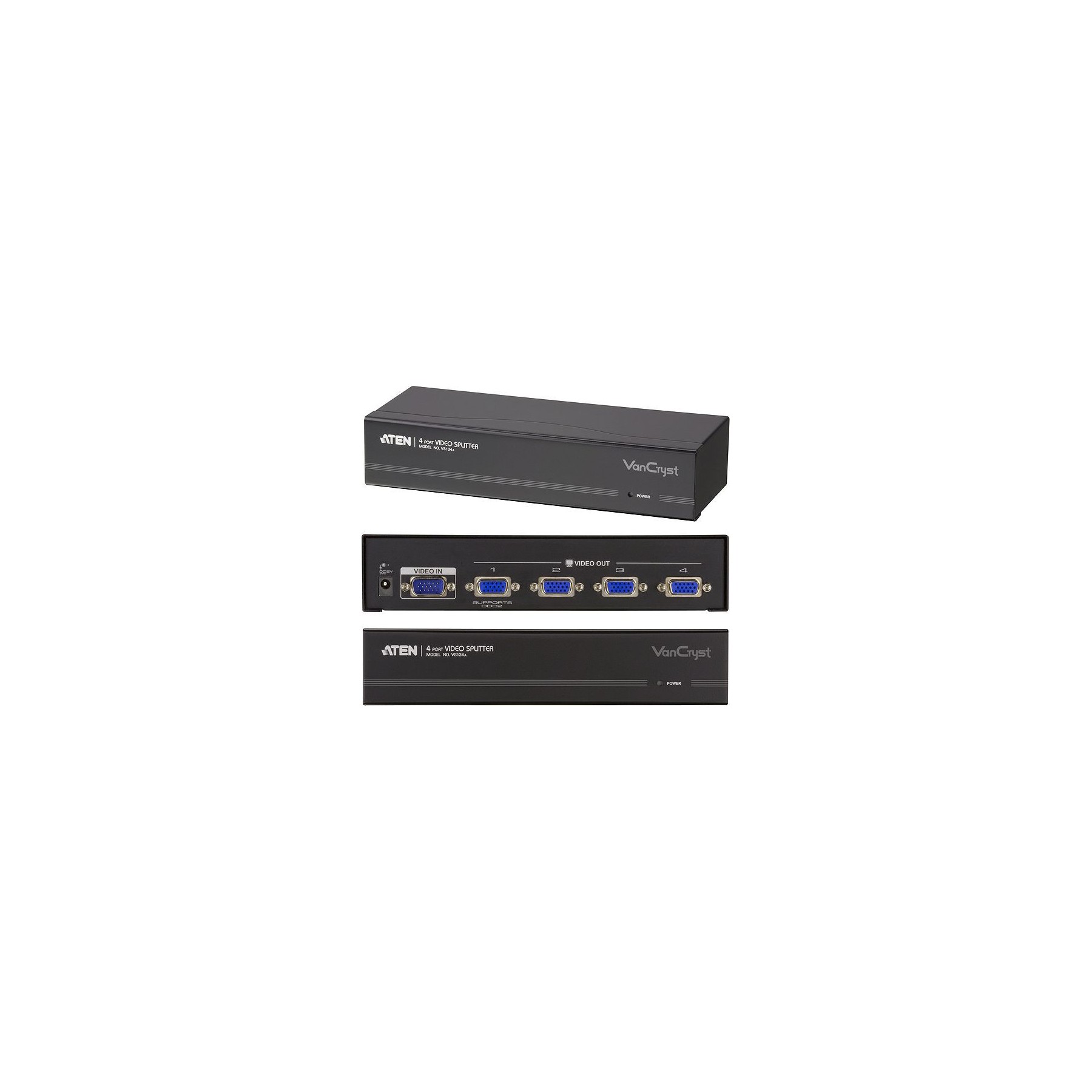 Amplificateur TV ATEN Splitter VGA 4 écrans 450Mhz ATEN VS134A