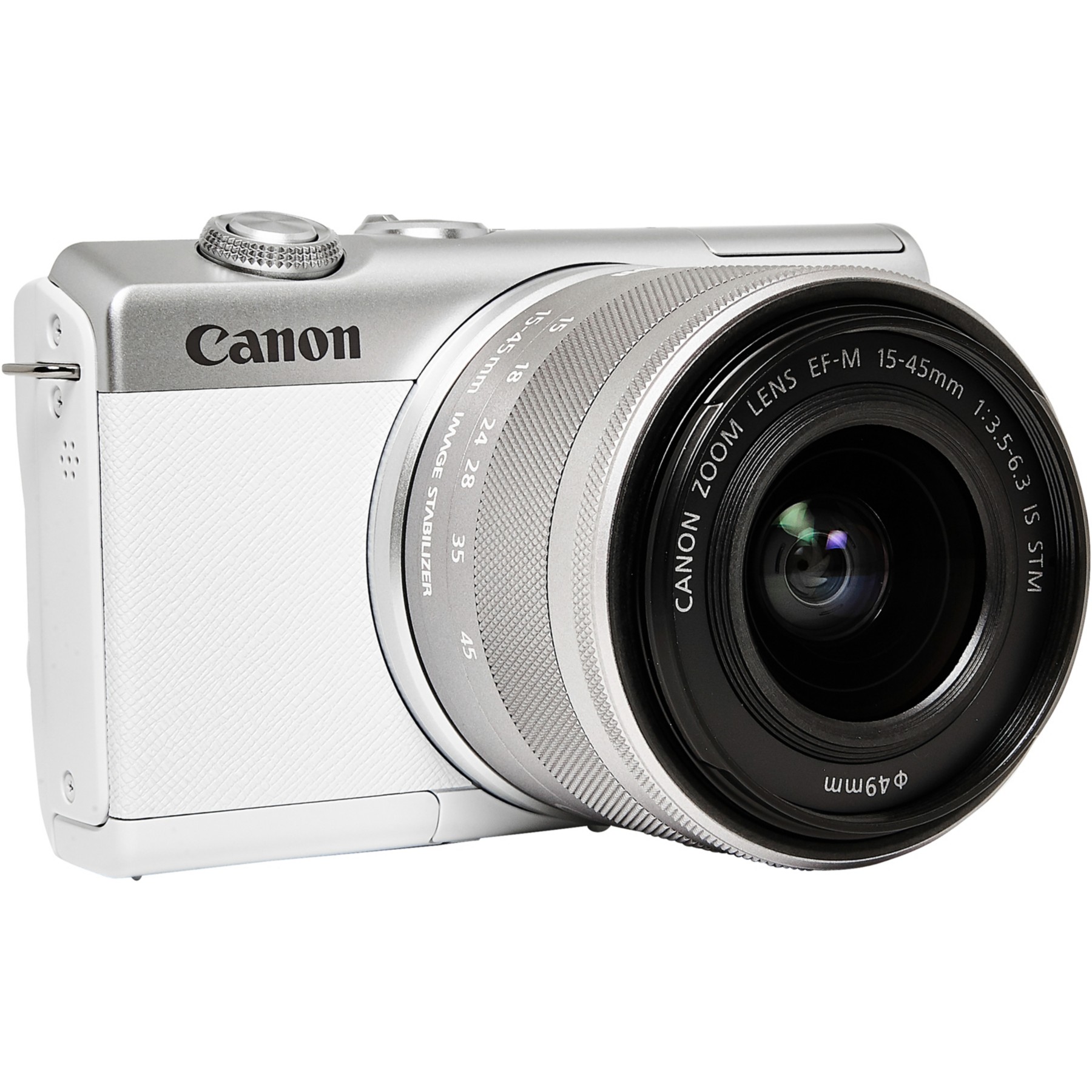 Appareil photo Hybride CANON EOS M200 Blanc + EF-M 15-45mm IS STM Reconditionné