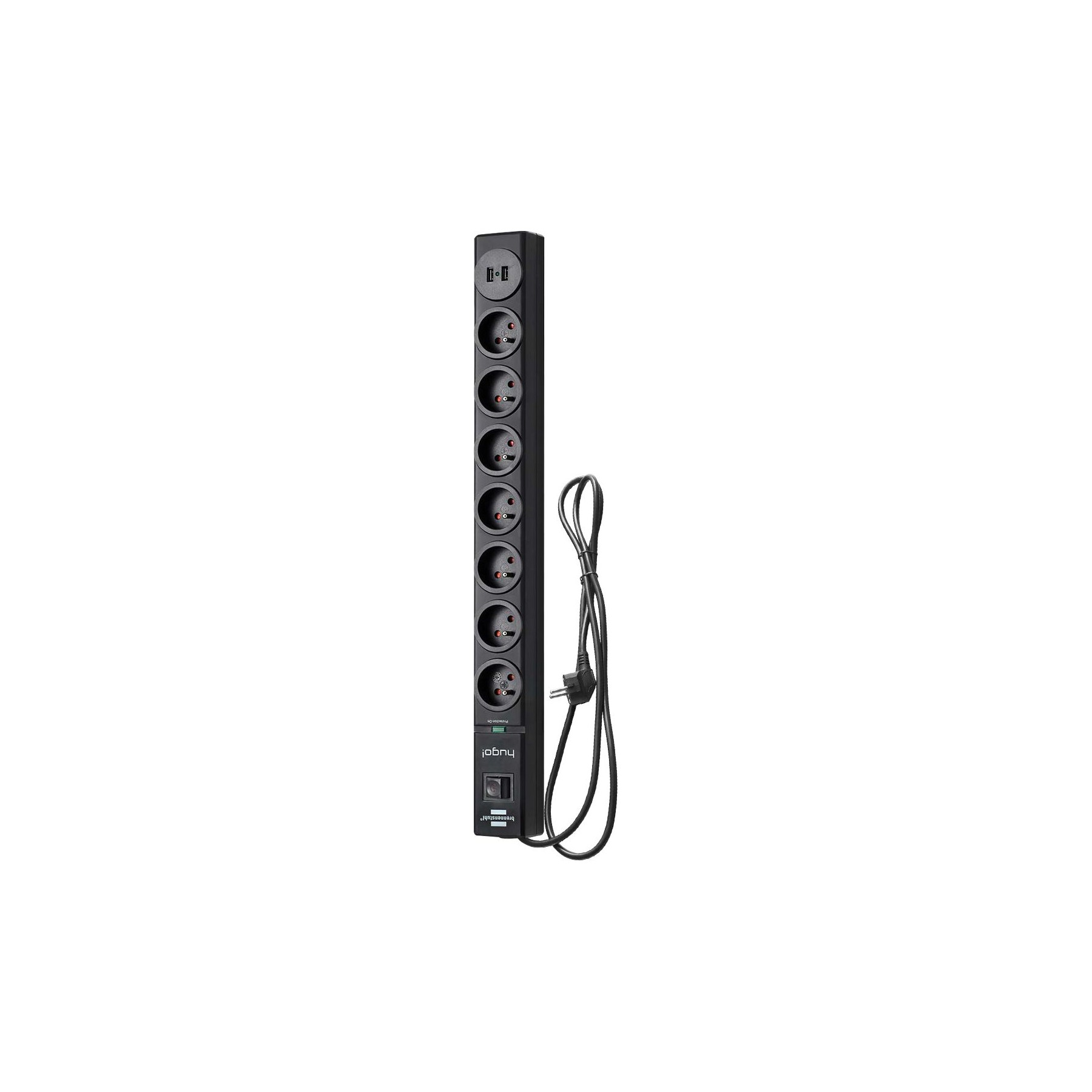 Multiprise BRENNENSTUHL 7 Voies Parafoudre Type E avec 2 USB